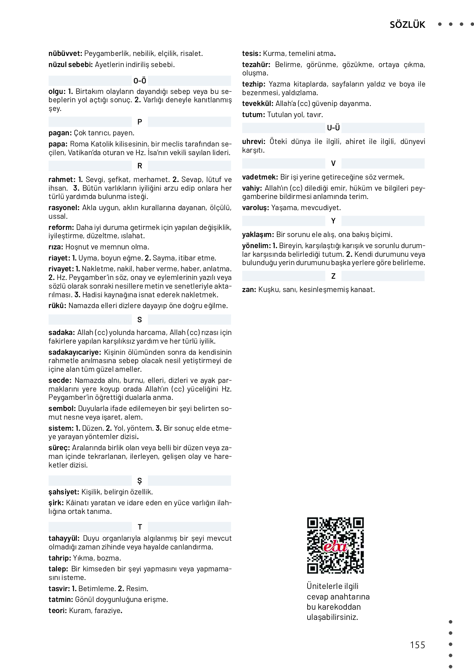 11. Sınıf Meb Yayınları Din Kültürü Ve Ahlak Bilgisi Ders Kitabı Sayfa 155 Cevapları 11. Sınıf Meb Yayınları Din Kültürü Ve Ahlak Bilgisi Ders Kitabı Sayfa 155 Cevapları