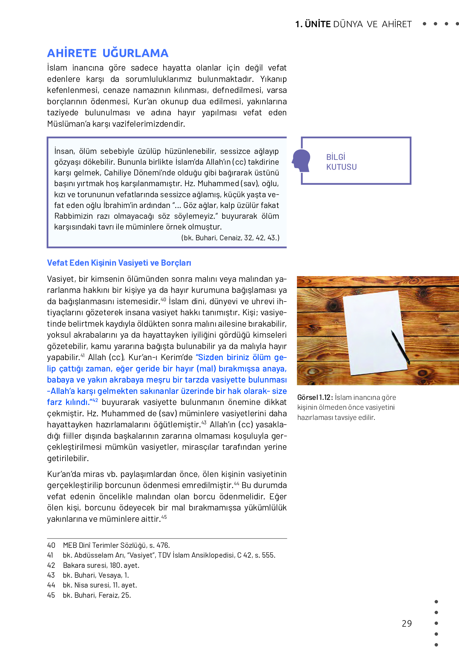 11. Sınıf Meb Yayınları Din Kültürü Ve Ahlak Bilgisi Ders Kitabı Sayfa 29 Cevapları 11. Sınıf Meb Yayınları Din Kültürü Ve Ahlak Bilgisi Ders Kitabı Sayfa 29 Cevapları