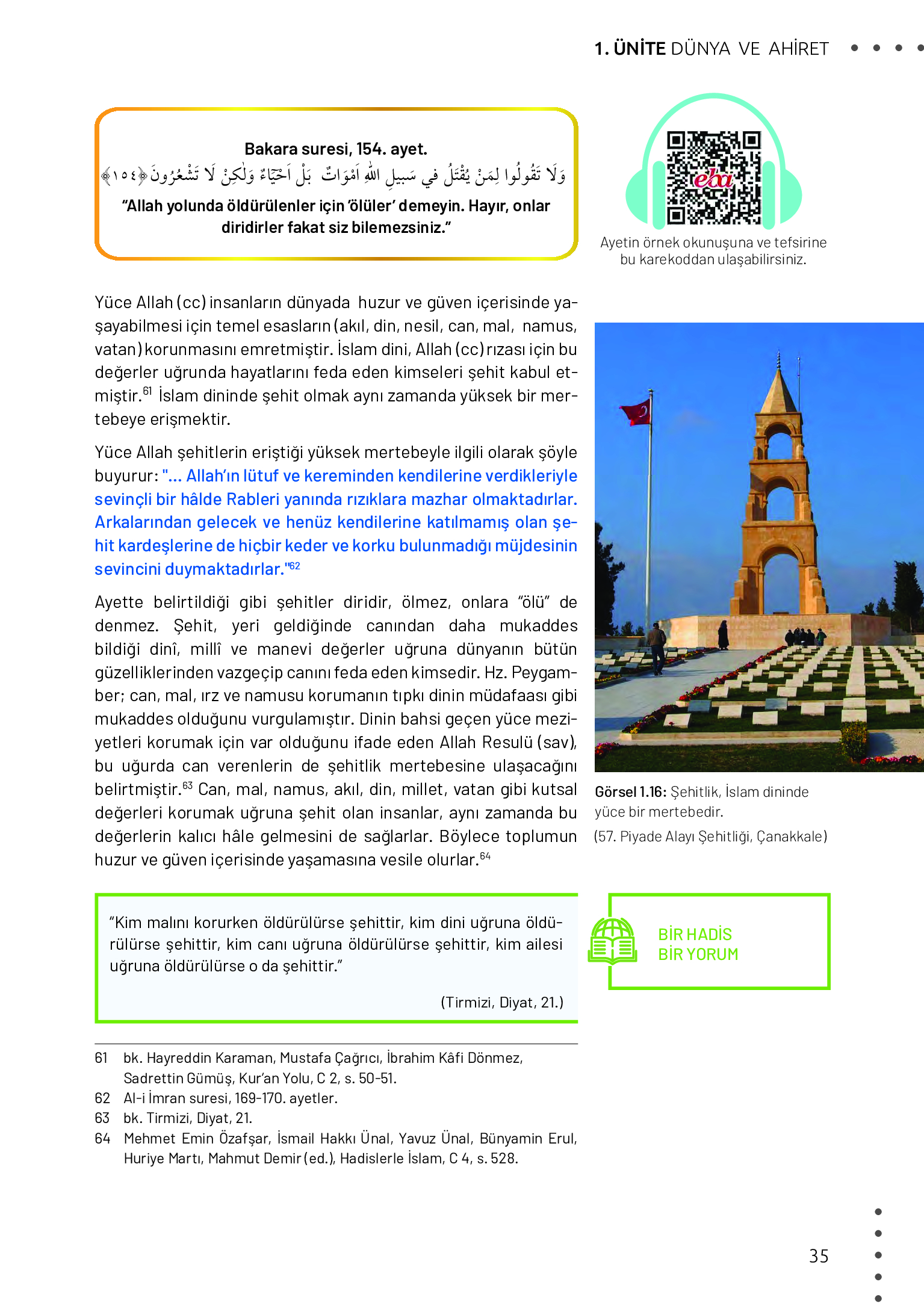 11. Sınıf Meb Yayınları Din Kültürü Ve Ahlak Bilgisi Ders Kitabı Sayfa 35 Cevapları 11. Sınıf Meb Yayınları Din Kültürü Ve Ahlak Bilgisi Ders Kitabı Sayfa 35 Cevapları