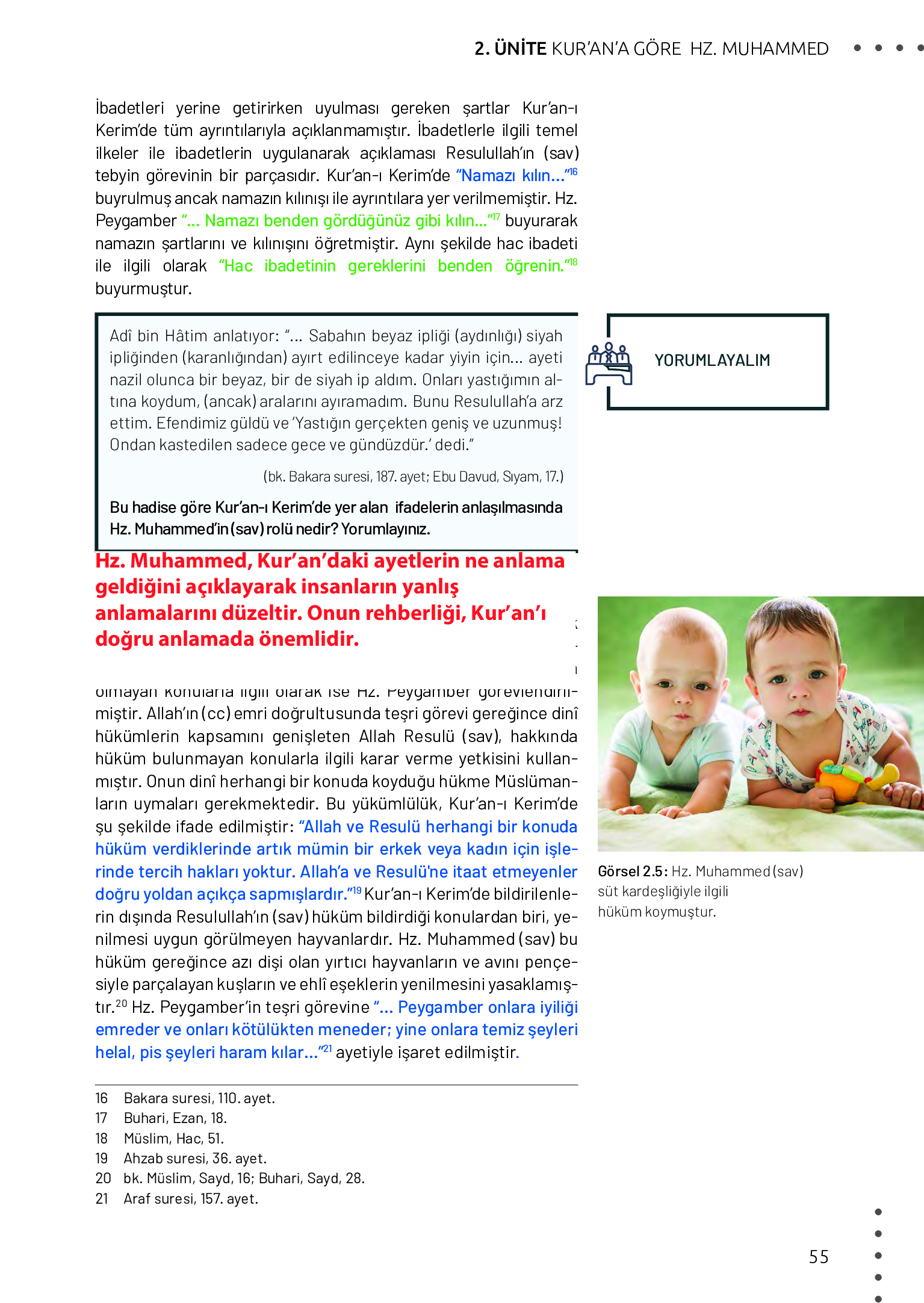11. Sınıf Meb Yayınları Din Kültürü Ve Ahlak Bilgisi Ders Kitabı Sayfa 55 Cevapları 11. Sınıf Meb Yayınları Din Kültürü Ve Ahlak Bilgisi Ders Kitabı Sayfa 55 Cevapları