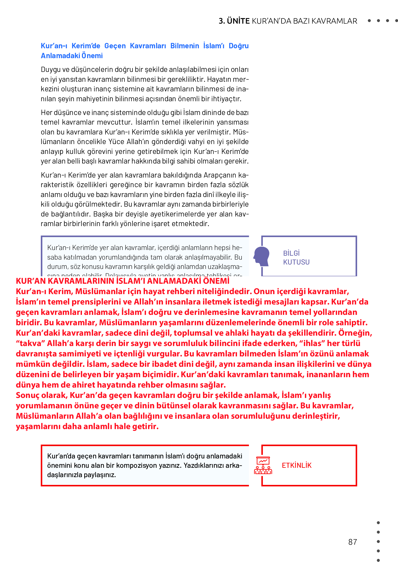 11. Sınıf Meb Yayınları Din Kültürü Ve Ahlak Bilgisi Ders Kitabı Sayfa 87 Cevapları 11. Sınıf Meb Yayınları Din Kültürü Ve Ahlak Bilgisi Ders Kitabı Sayfa 87 Cevapları