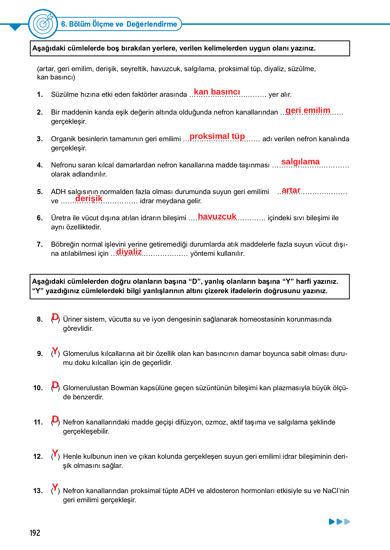 11. Sınıf Meb Yayınları Fen Lisesi Biyoloji Ders Kitabı Sayfa 192 Cevapları 11. Sınıf Meb Yayınları Fen Lisesi Biyoloji Ders Kitabı Sayfa 192 Cevapları