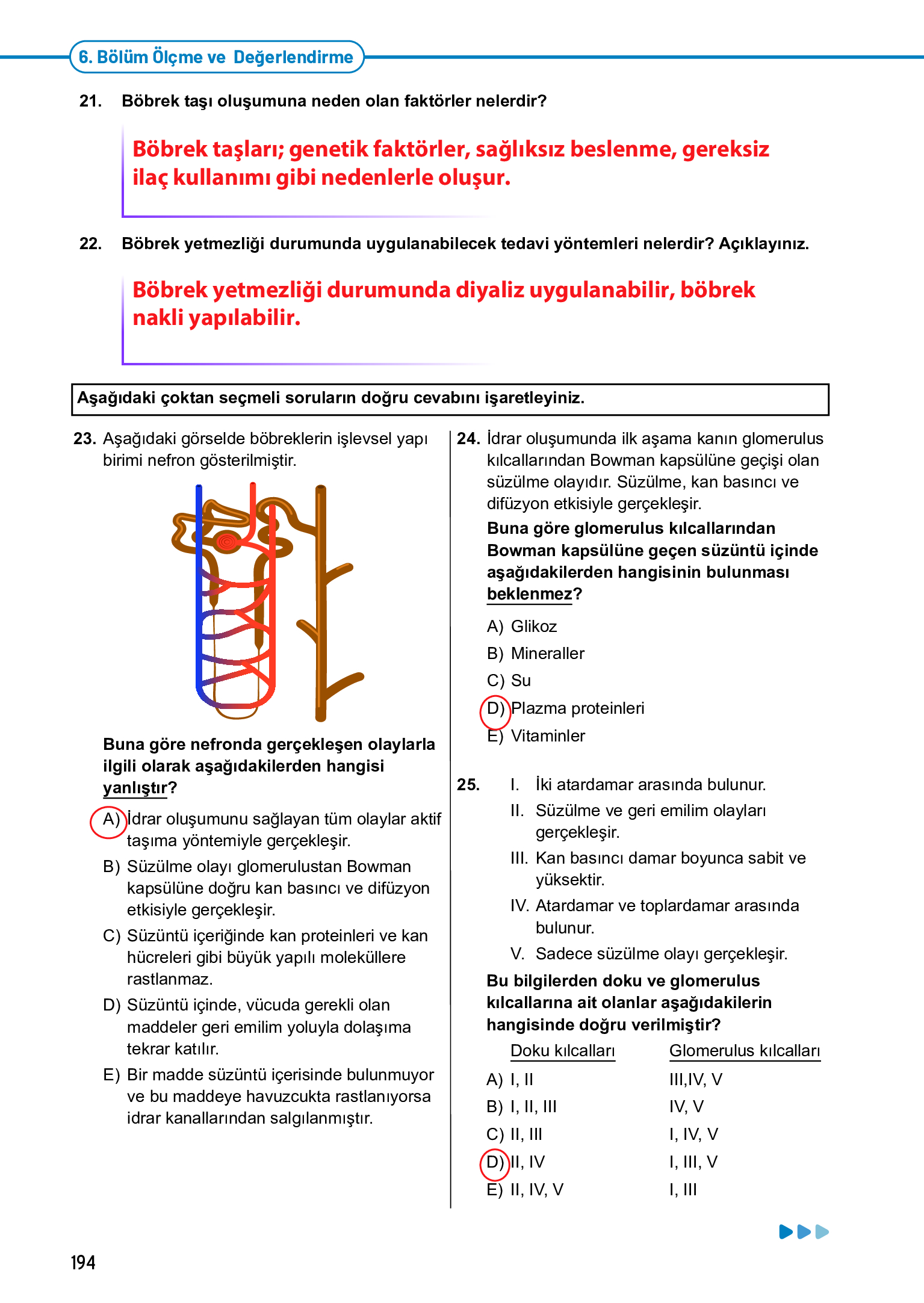 11. Sınıf Meb Yayınları Fen Lisesi Biyoloji Ders Kitabı Sayfa 194 Cevapları 11. Sınıf Meb Yayınları Fen Lisesi Biyoloji Ders Kitabı Sayfa 194 Cevapları