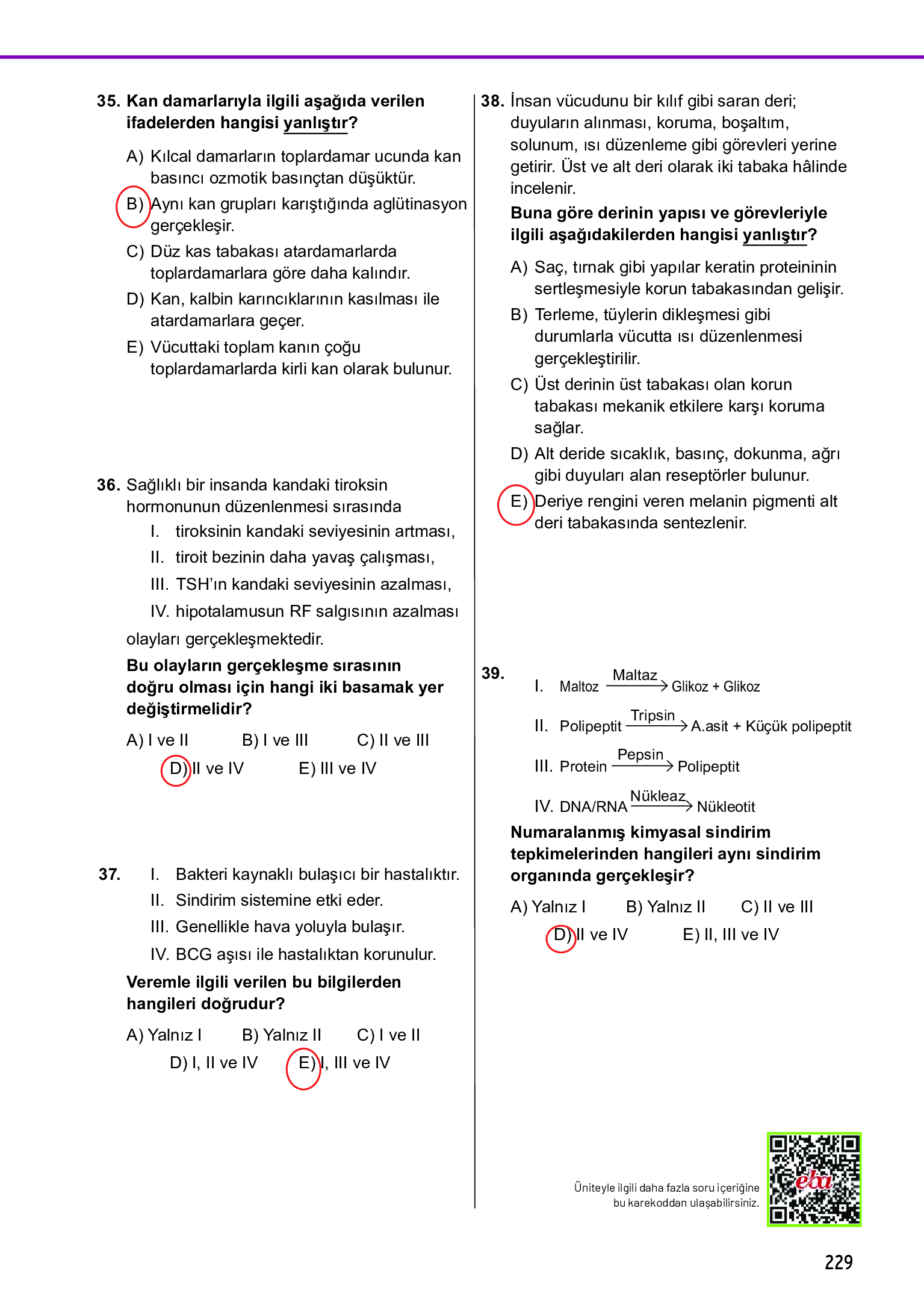 11. Sınıf Meb Yayınları Fen Lisesi Biyoloji Ders Kitabı Sayfa 229 Cevapları 11. Sınıf Meb Yayınları Fen Lisesi Biyoloji Ders Kitabı Sayfa 229 Cevapları