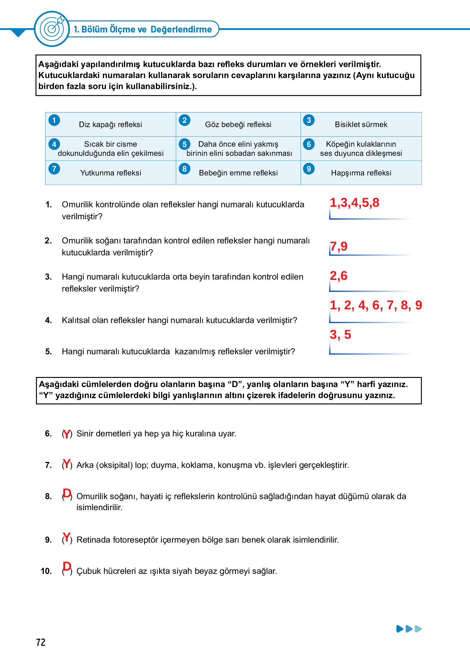 11. Sınıf Meb Yayınları Fen Lisesi Biyoloji Ders Kitabı Sayfa 72 Cevapları 11. Sınıf Meb Yayınları Fen Lisesi Biyoloji Ders Kitabı Sayfa 72 Cevapları