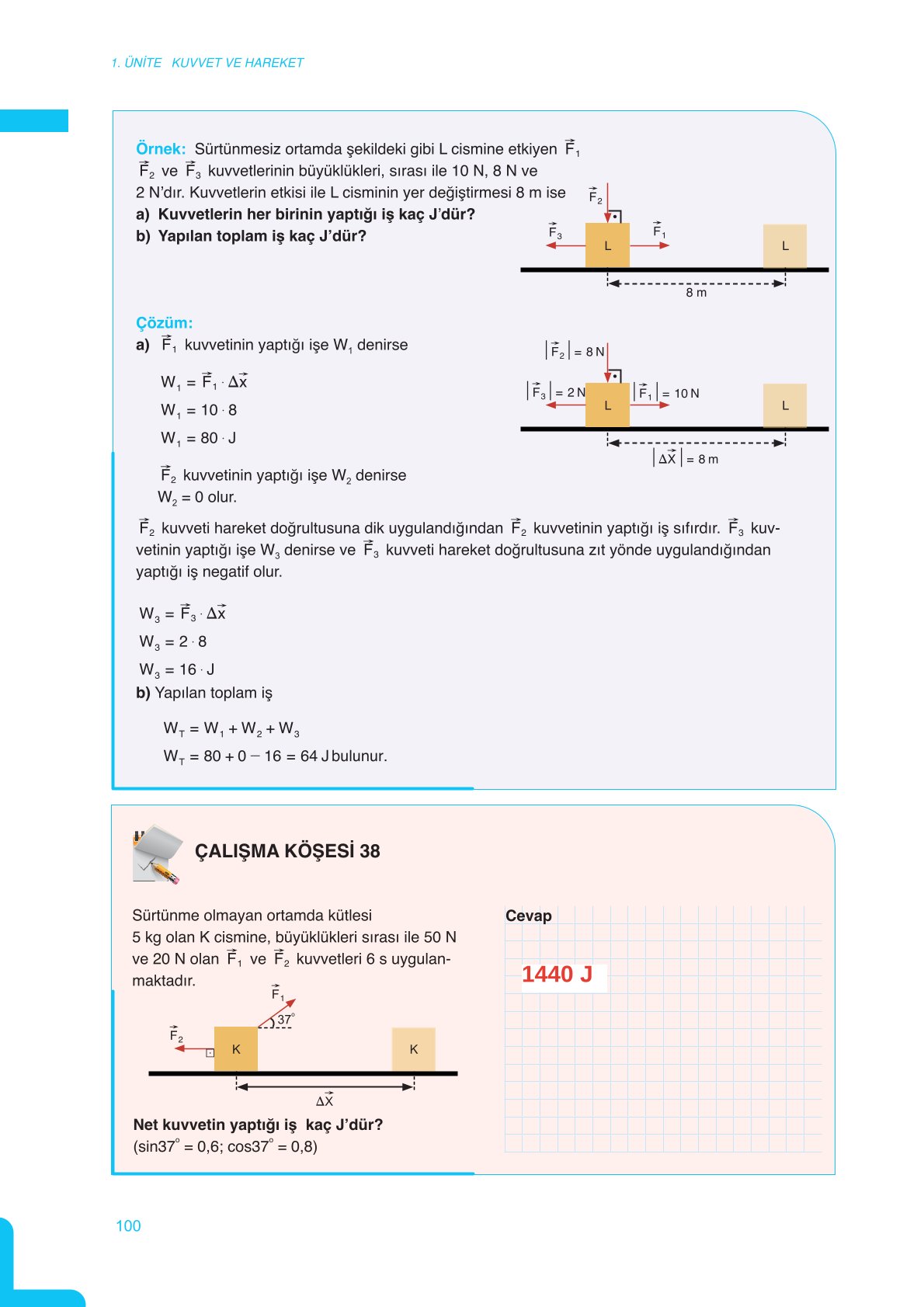 11. Sınıf Meb Yayınları Fen Lisesi Fizik Ders Kitabı Sayfa 100 Cevapları