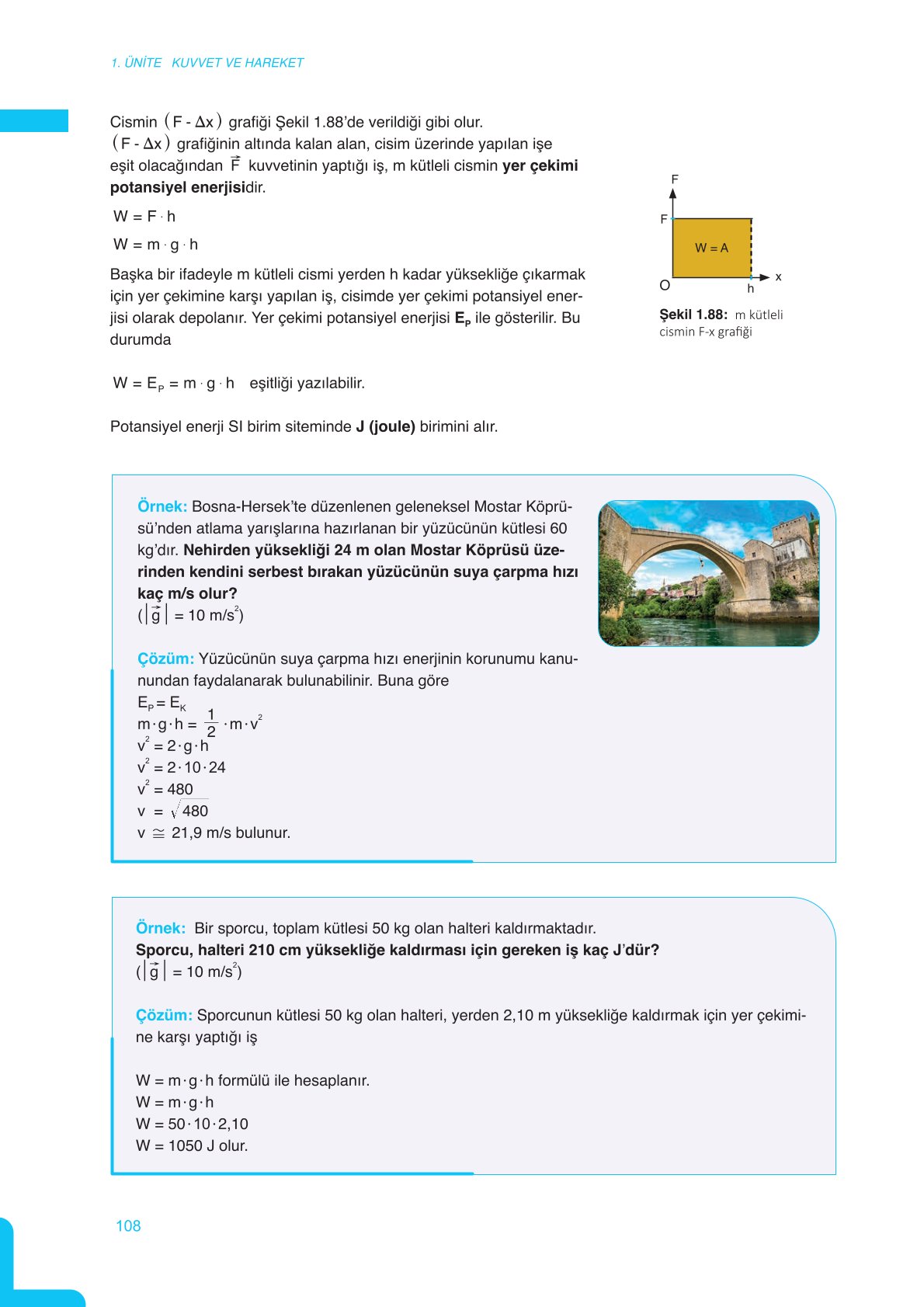 11. Sınıf Meb Yayınları Fen Lisesi Fizik Ders Kitabı Sayfa 108 Cevapları