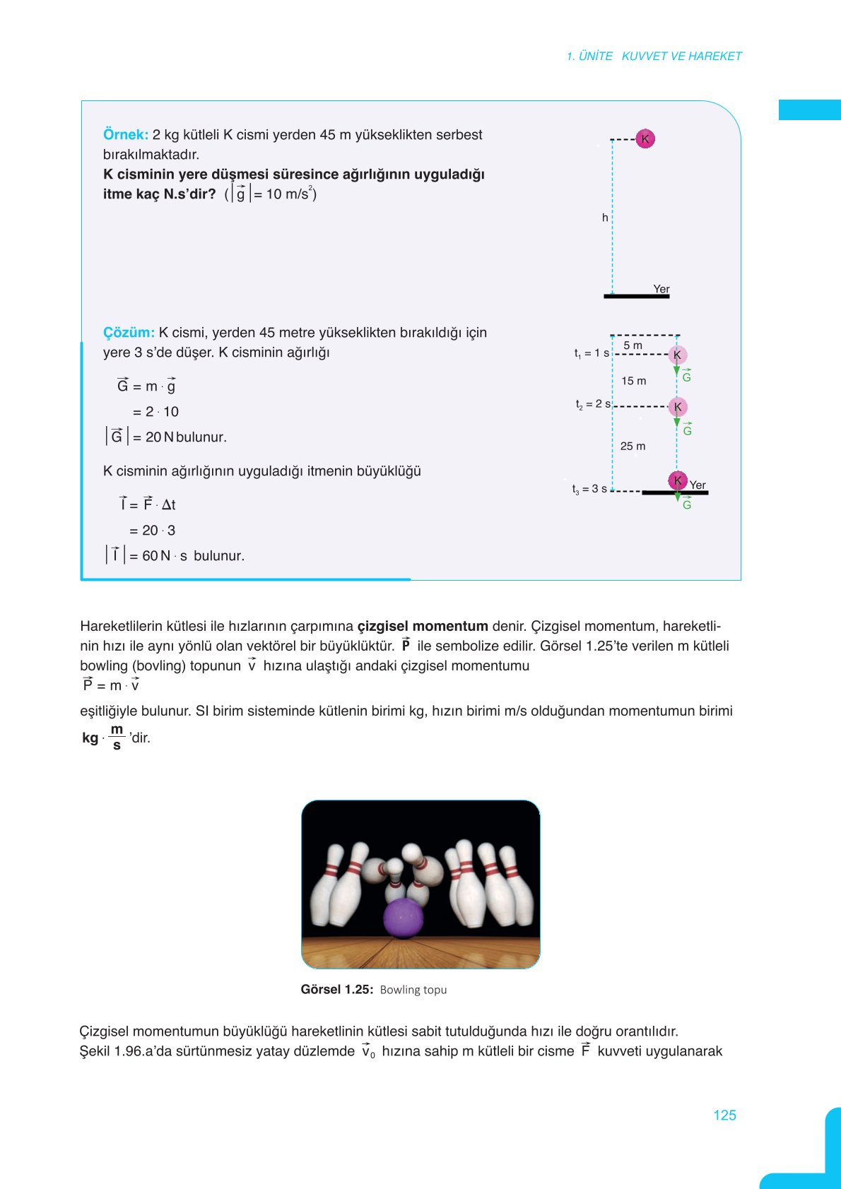 11. Sınıf Meb Yayınları Fen Lisesi Fizik Ders Kitabı Sayfa 125 Cevapları