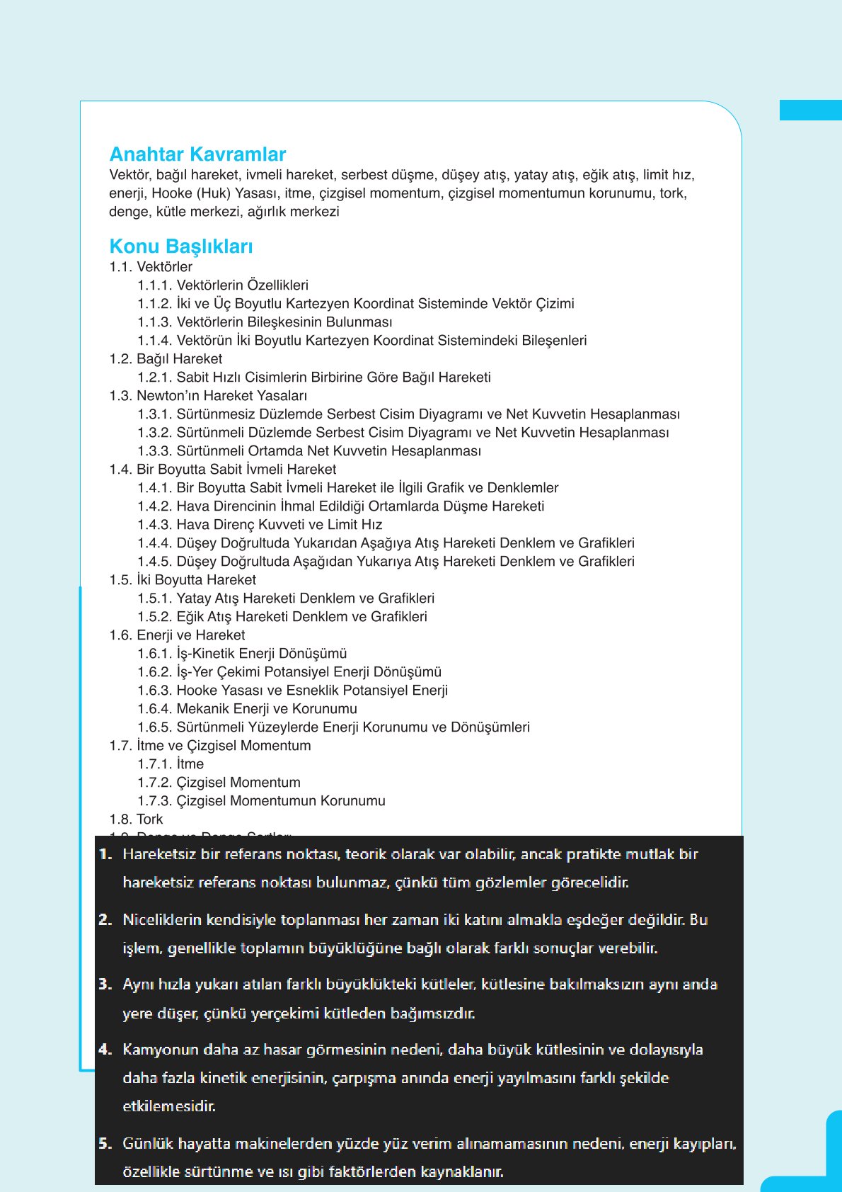 11. Sınıf Meb Yayınları Fen Lisesi Fizik Ders Kitabı Sayfa 13 Cevapları