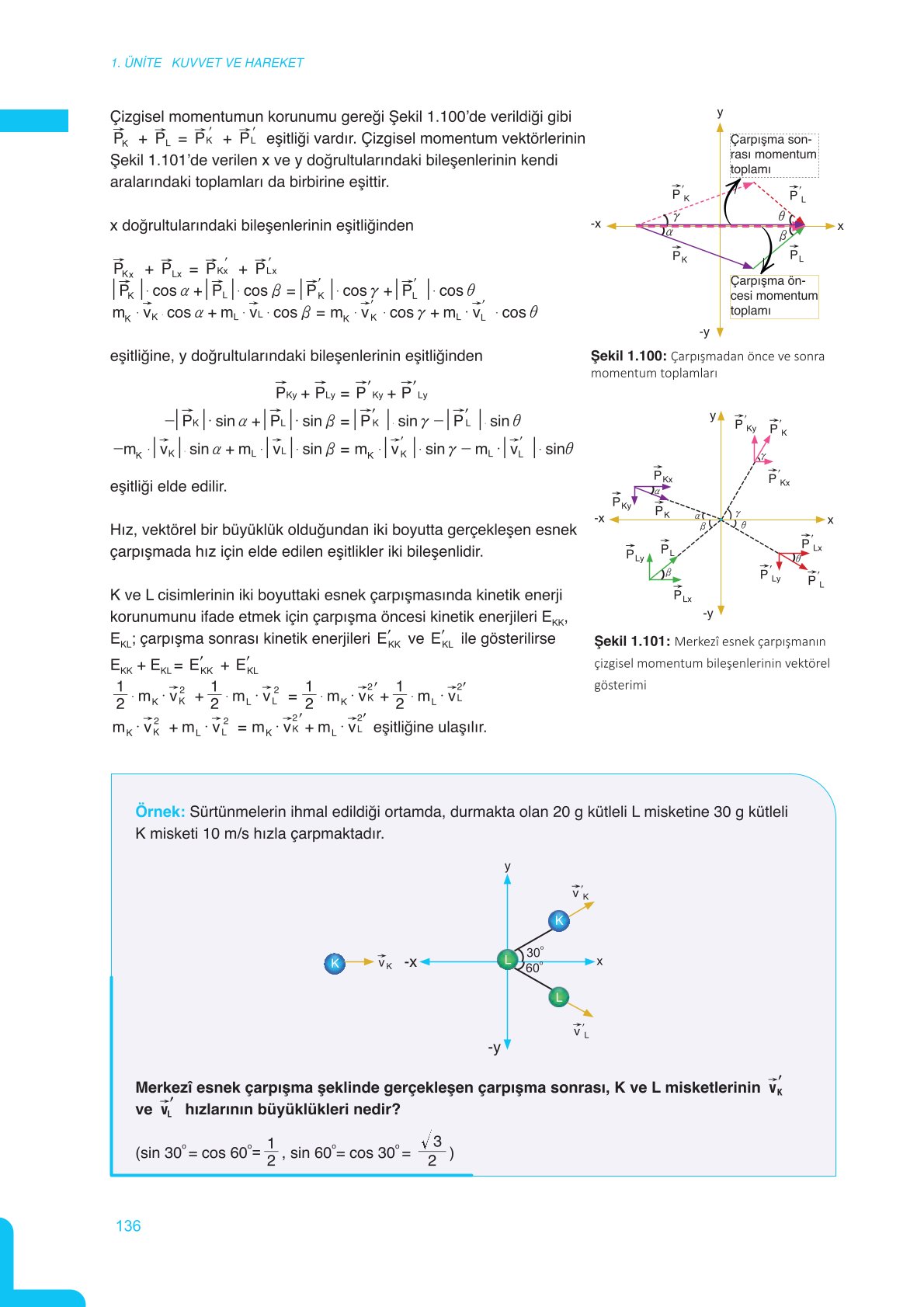 11. Sınıf Meb Yayınları Fen Lisesi Fizik Ders Kitabı Sayfa 136 Cevapları