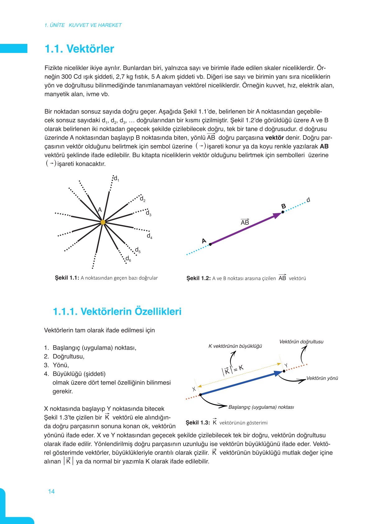 11. Sınıf Meb Yayınları Fen Lisesi Fizik Ders Kitabı Sayfa 14 Cevapları
