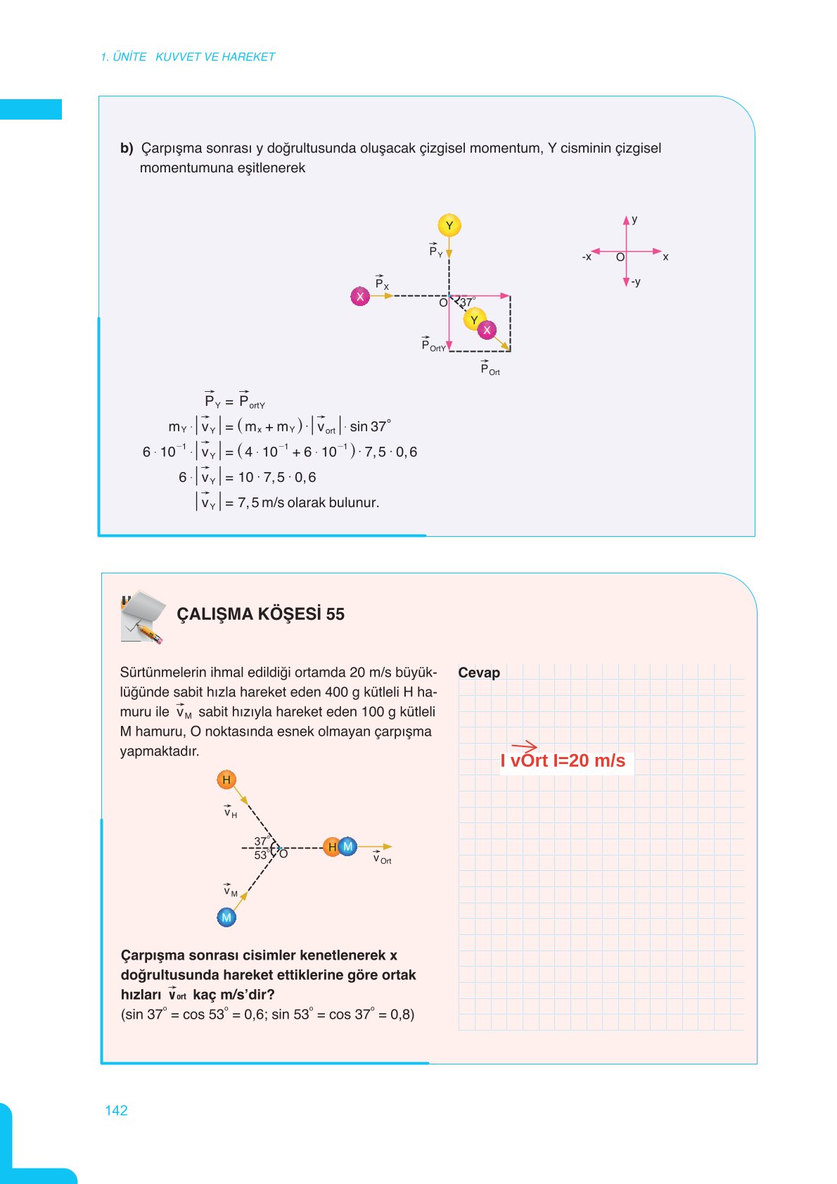 11. Sınıf Meb Yayınları Fen Lisesi Fizik Ders Kitabı Sayfa 142 Cevapları