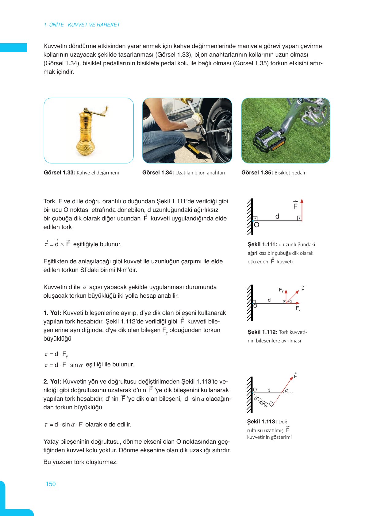 11. Sınıf Meb Yayınları Fen Lisesi Fizik Ders Kitabı Sayfa 150 Cevapları