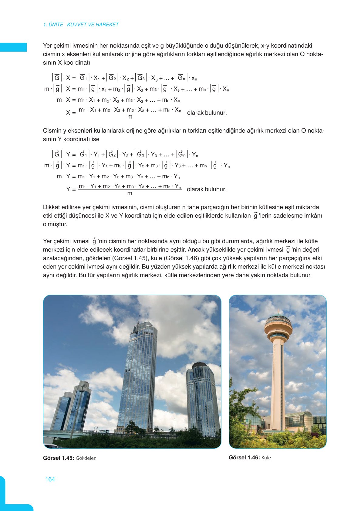 11. Sınıf Meb Yayınları Fen Lisesi Fizik Ders Kitabı Sayfa 164 Cevapları