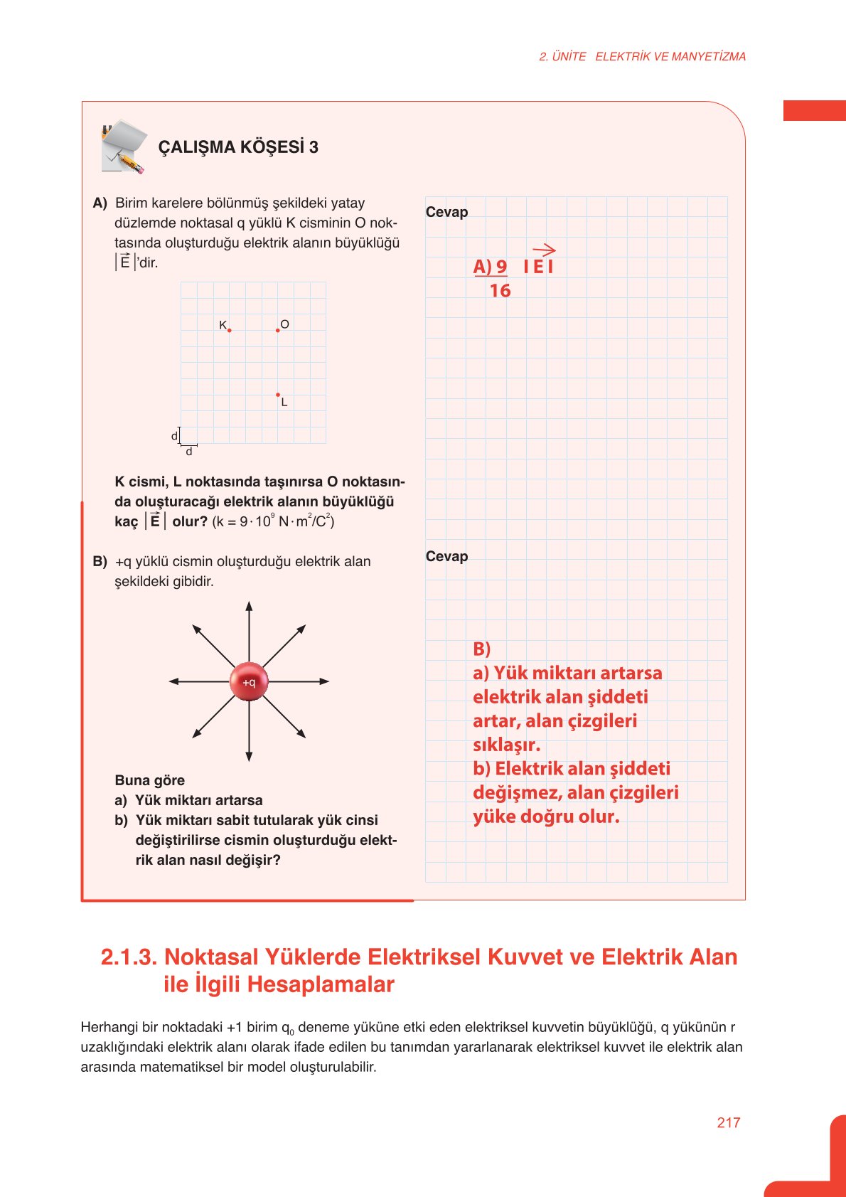 11. Sınıf Meb Yayınları Fen Lisesi Fizik Ders Kitabı Sayfa 217 Cevapları