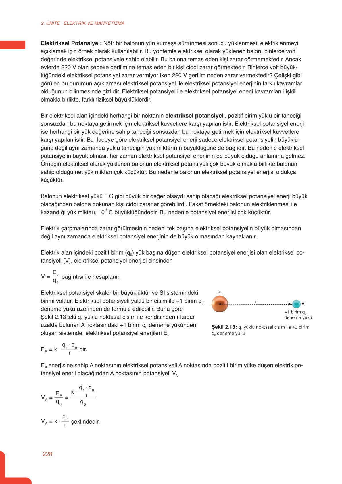 11. Sınıf Meb Yayınları Fen Lisesi Fizik Ders Kitabı Sayfa 228 Cevapları