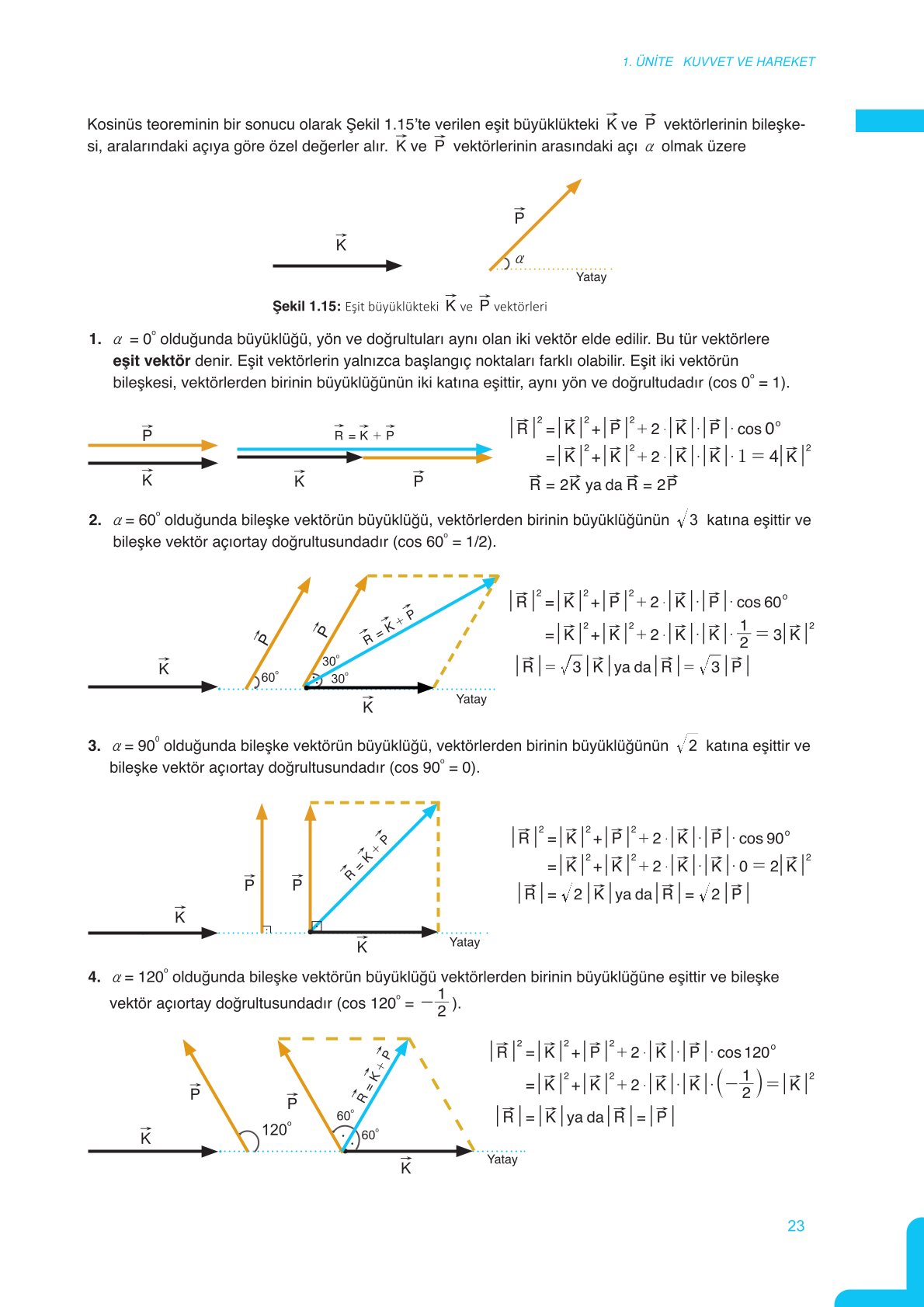 11. Sınıf Meb Yayınları Fen Lisesi Fizik Ders Kitabı Sayfa 23 Cevapları