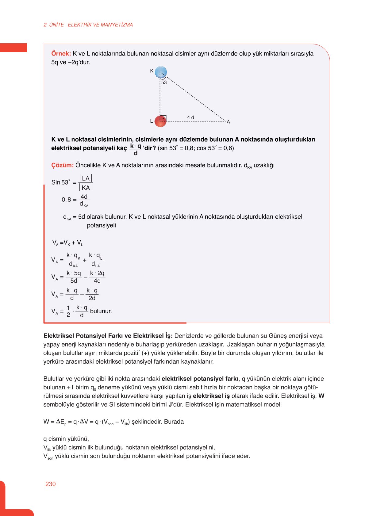 11. Sınıf Meb Yayınları Fen Lisesi Fizik Ders Kitabı Sayfa 230 Cevapları