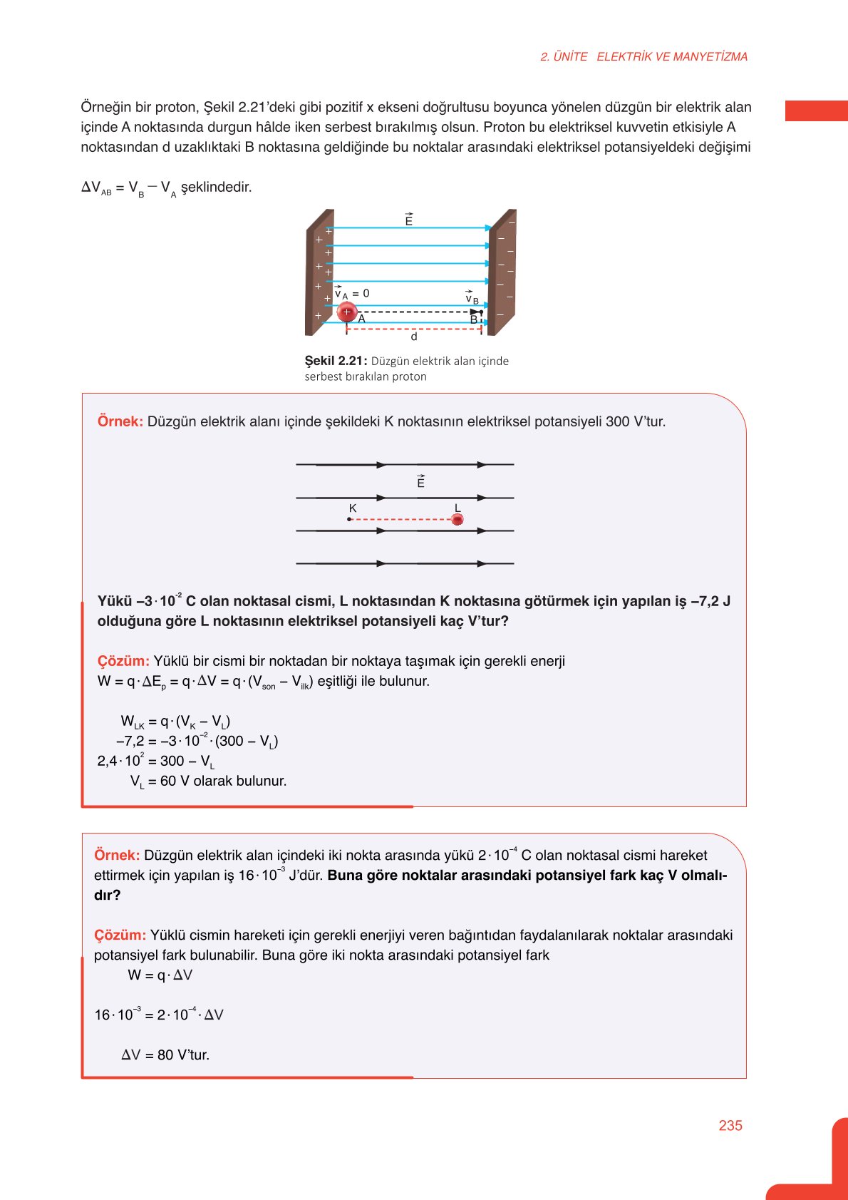 11. Sınıf Meb Yayınları Fen Lisesi Fizik Ders Kitabı Sayfa 235 Cevapları