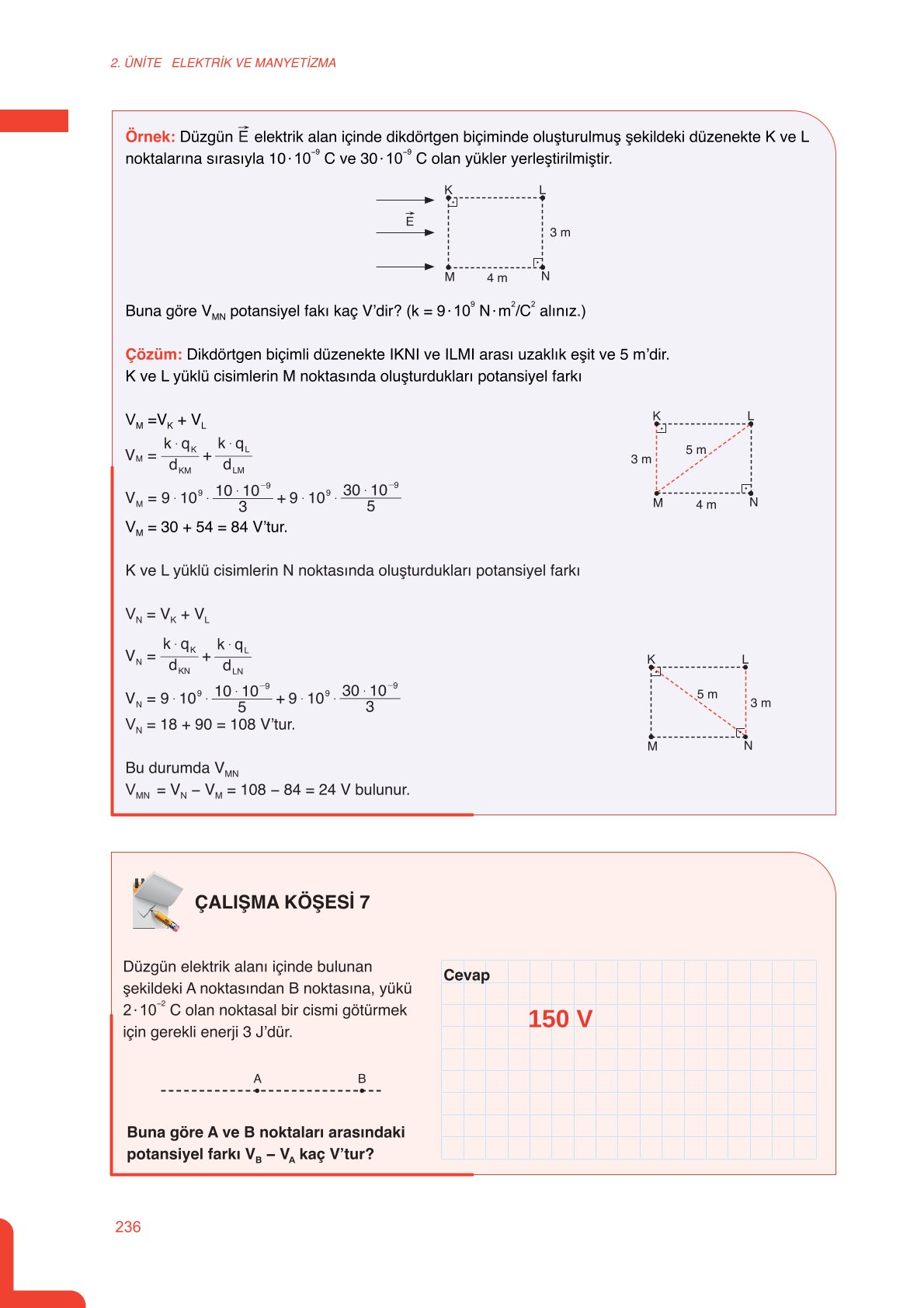 11. Sınıf Meb Yayınları Fen Lisesi Fizik Ders Kitabı Sayfa 236 Cevapları