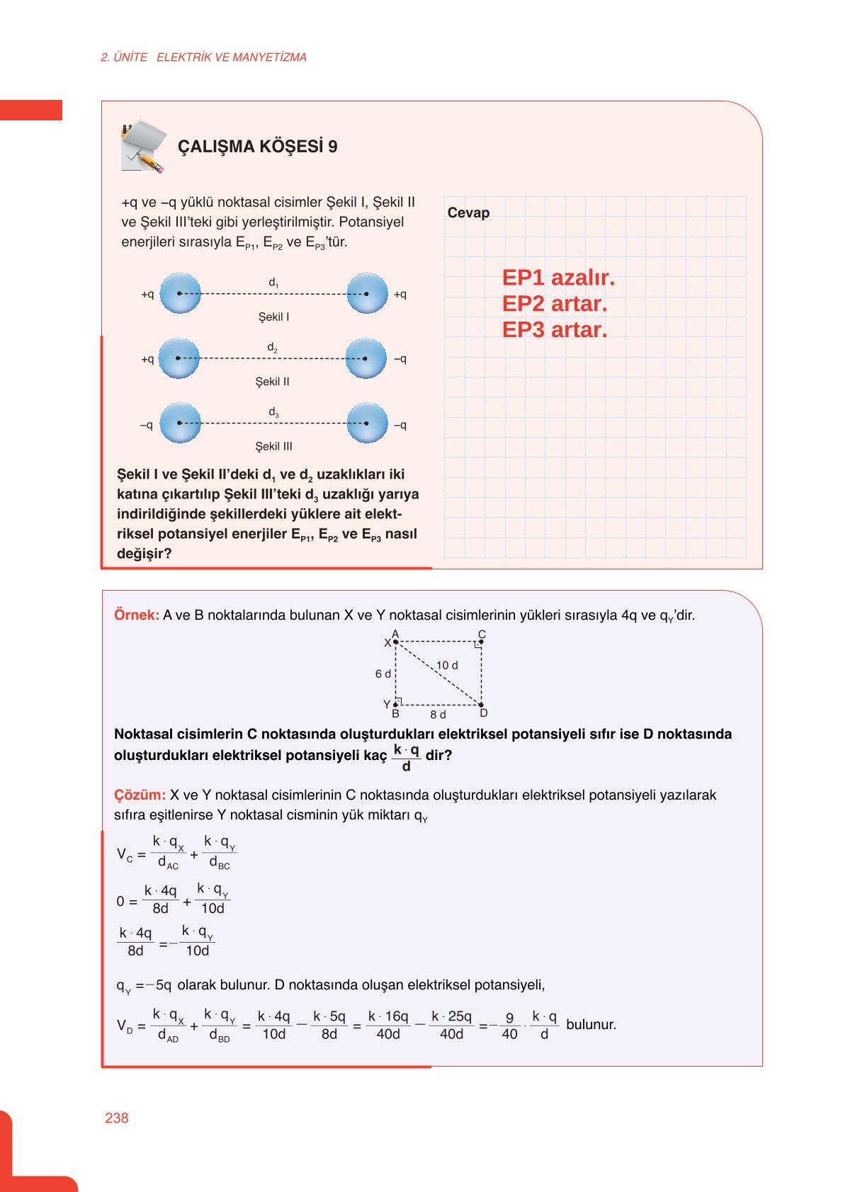 11. Sınıf Meb Yayınları Fen Lisesi Fizik Ders Kitabı Sayfa 238 Cevapları