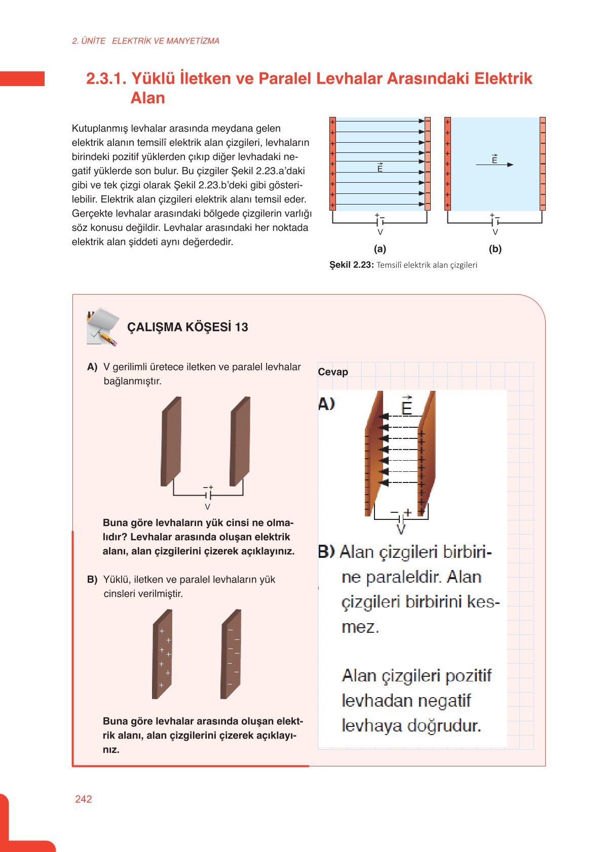 11. Sınıf Meb Yayınları Fen Lisesi Fizik Ders Kitabı Sayfa 242 Cevapları
