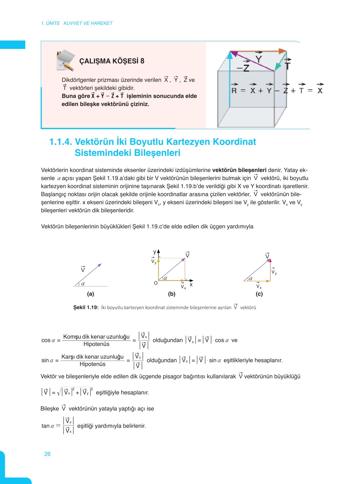 11. Sınıf Meb Yayınları Fen Lisesi Fizik Ders Kitabı Sayfa 26 Cevapları