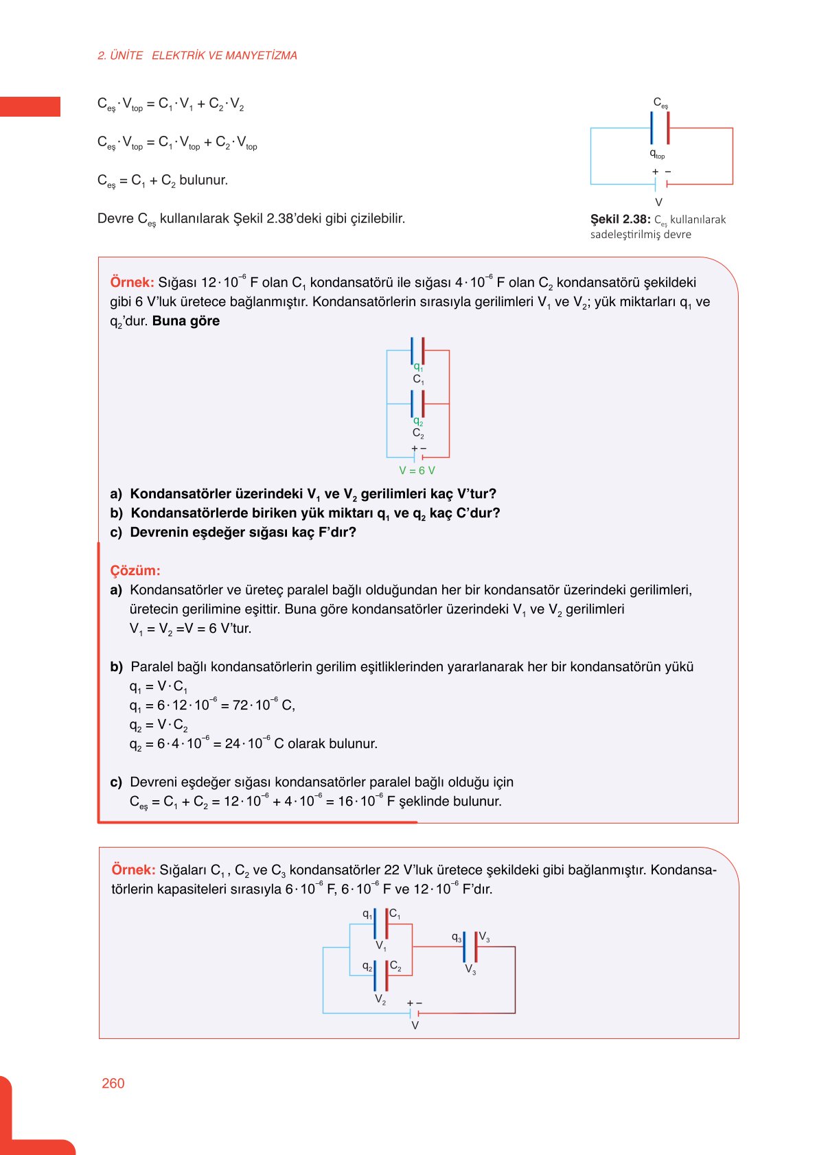 11. Sınıf Meb Yayınları Fen Lisesi Fizik Ders Kitabı Sayfa 260 Cevapları