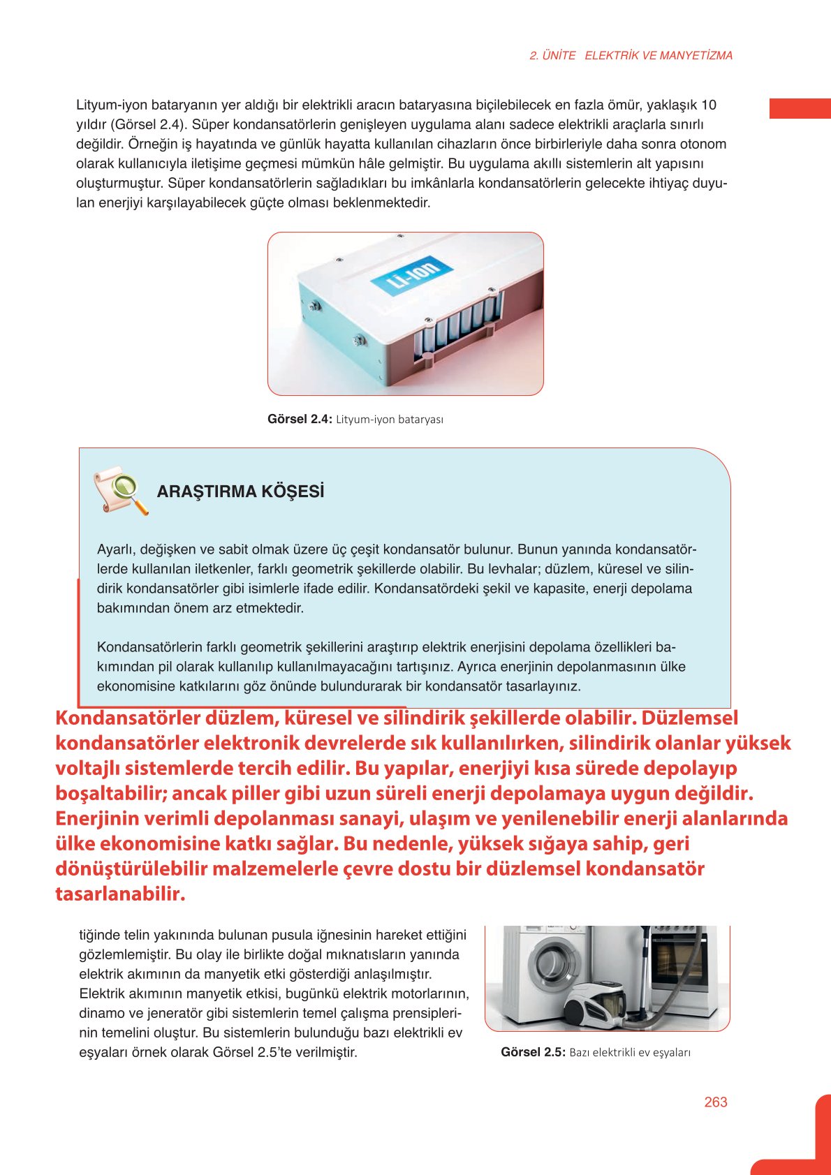 11. Sınıf Meb Yayınları Fen Lisesi Fizik Ders Kitabı Sayfa 263 Cevapları