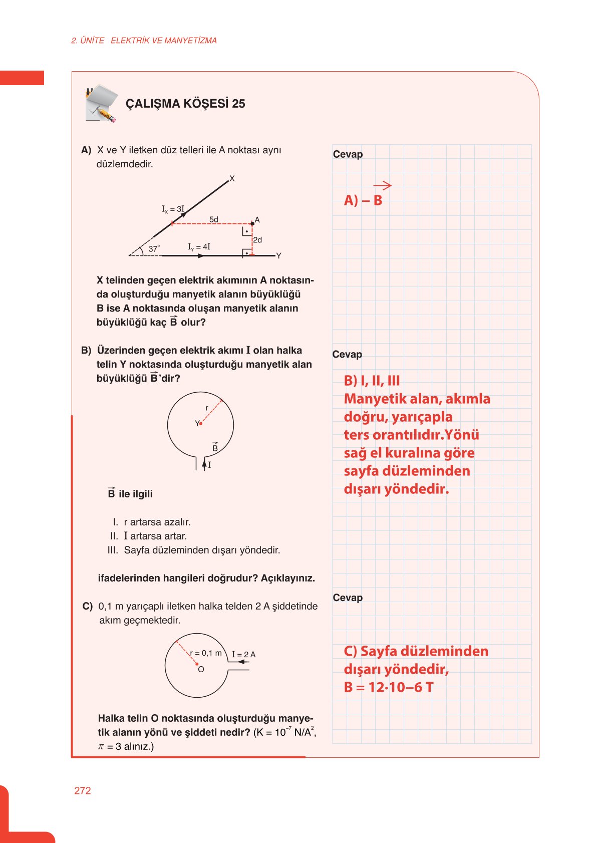 11. Sınıf Meb Yayınları Fen Lisesi Fizik Ders Kitabı Sayfa 272 Cevapları 11. Sınıf Meb Yayınları Fen Lisesi Fizik Ders Kitabı Sayfa 272 Cevapları