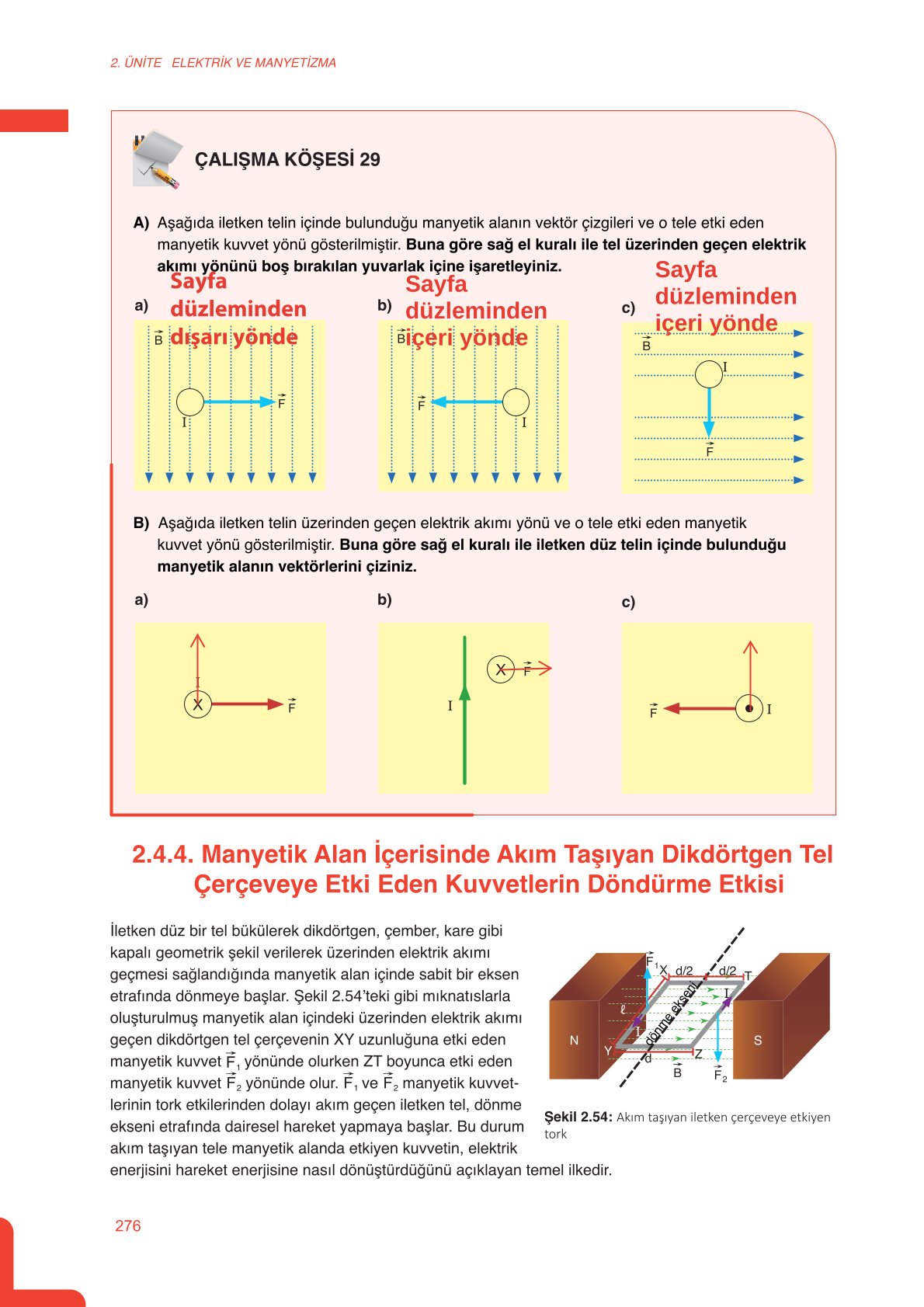 11. Sınıf Meb Yayınları Fen Lisesi Fizik Ders Kitabı Sayfa 276 Cevapları
