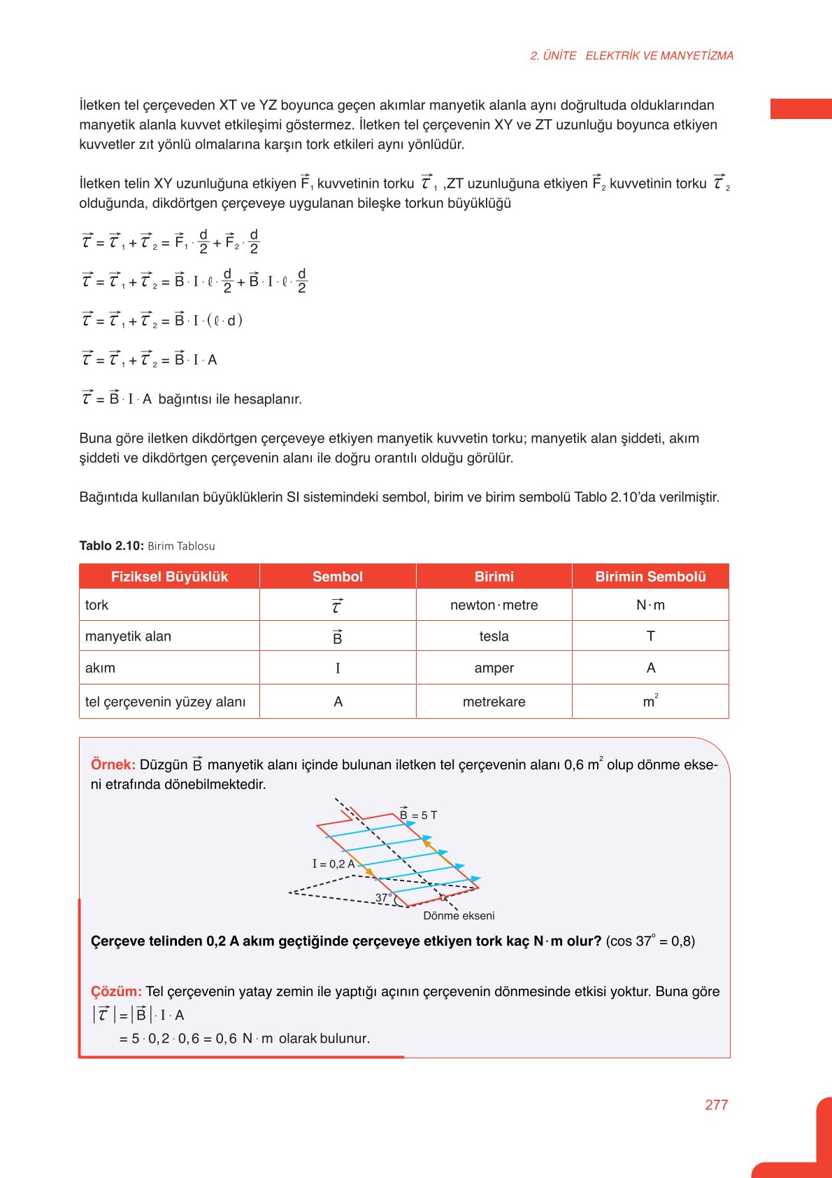 11. Sınıf Meb Yayınları Fen Lisesi Fizik Ders Kitabı Sayfa 277 Cevapları
