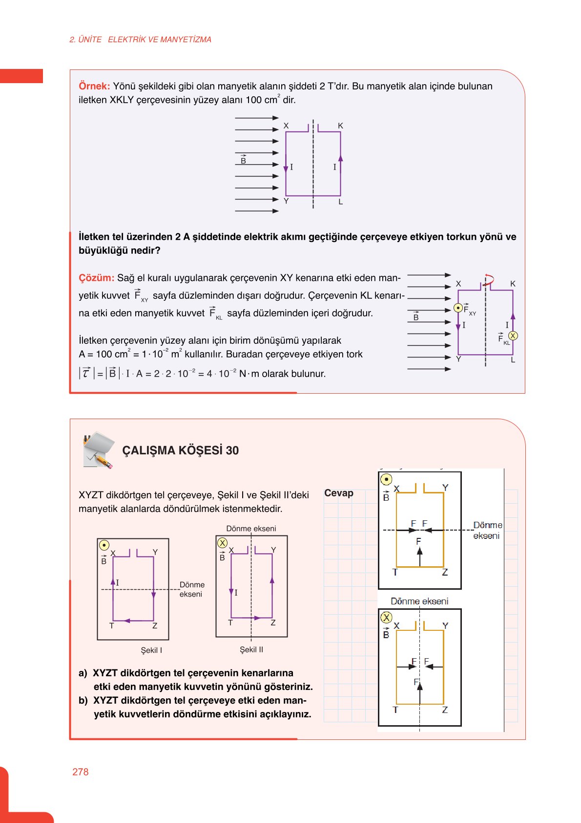 11. Sınıf Meb Yayınları Fen Lisesi Fizik Ders Kitabı Sayfa 278 Cevapları