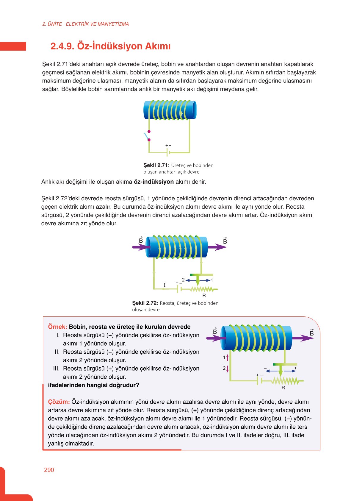11. Sınıf Meb Yayınları Fen Lisesi Fizik Ders Kitabı Sayfa 290 Cevapları