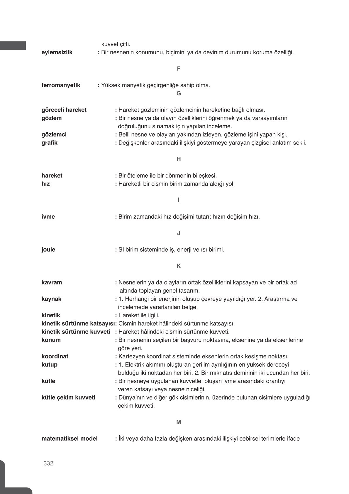 11. Sınıf Meb Yayınları Fen Lisesi Fizik Ders Kitabı Sayfa 332 Cevapları