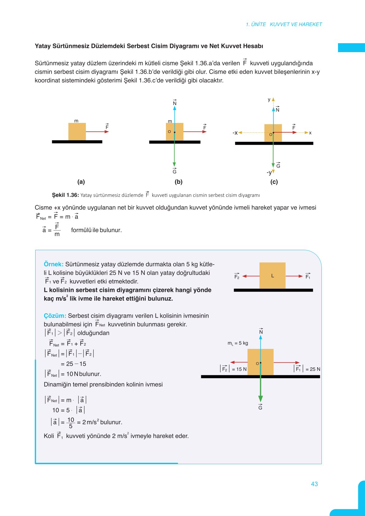 11. Sınıf Meb Yayınları Fen Lisesi Fizik Ders Kitabı Sayfa 43 Cevapları
