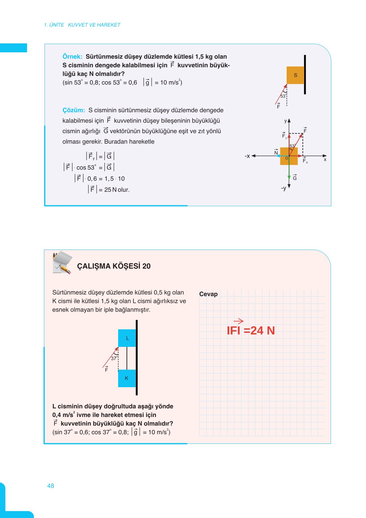 11. Sınıf Meb Yayınları Fen Lisesi Fizik Ders Kitabı Sayfa 48 Cevapları
