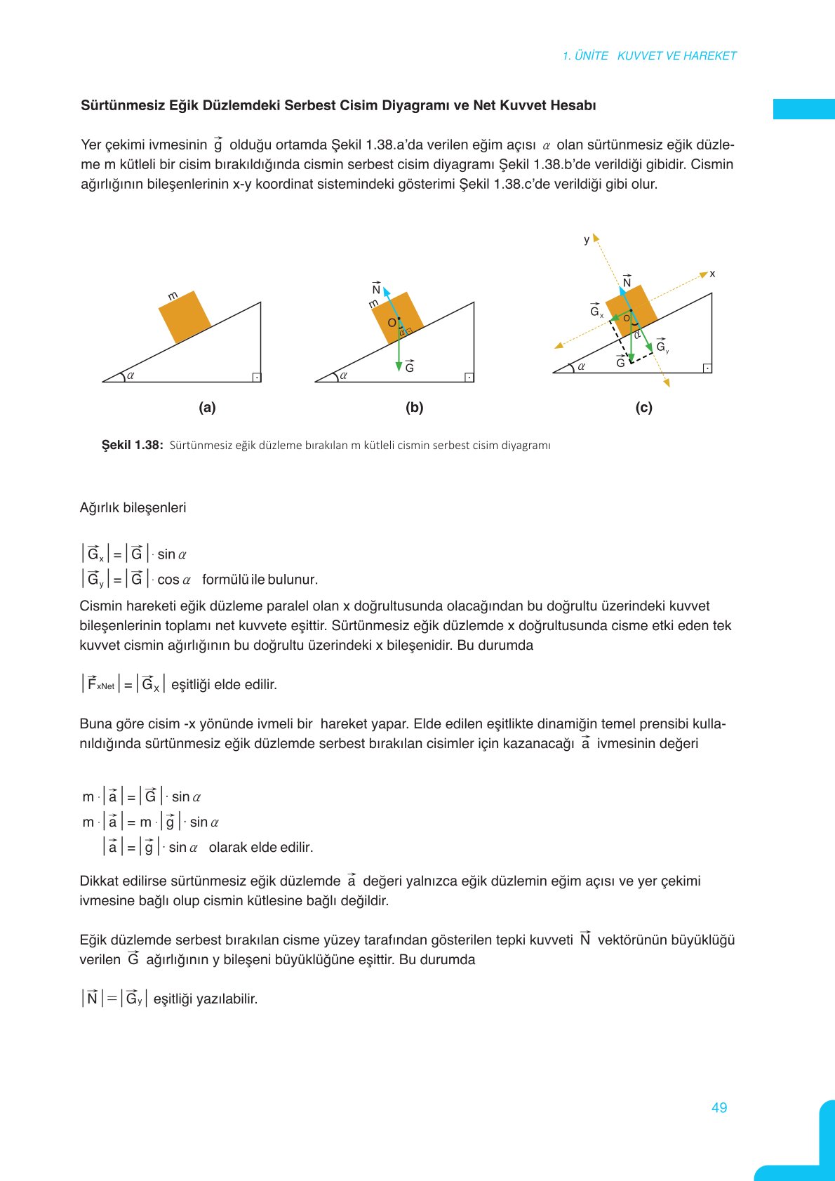 11. Sınıf Meb Yayınları Fen Lisesi Fizik Ders Kitabı Sayfa 49 Cevapları