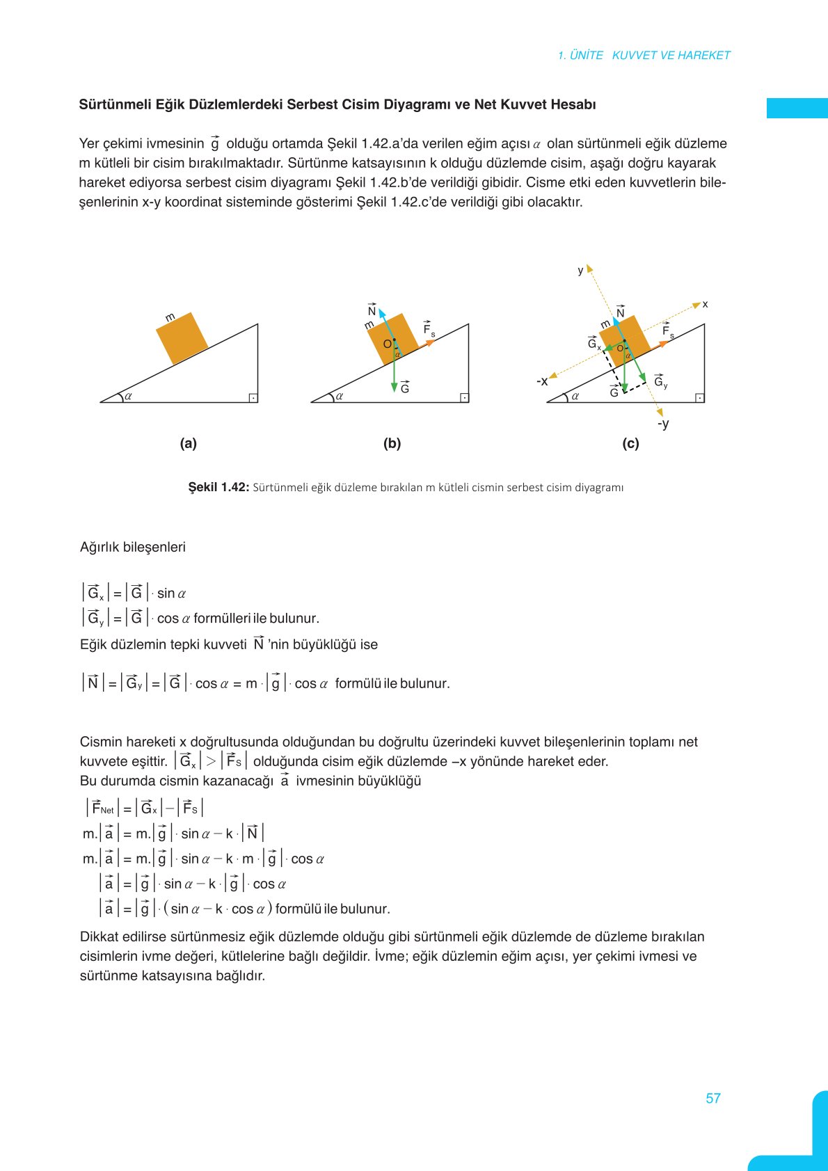 11. Sınıf Meb Yayınları Fen Lisesi Fizik Ders Kitabı Sayfa 57 Cevapları