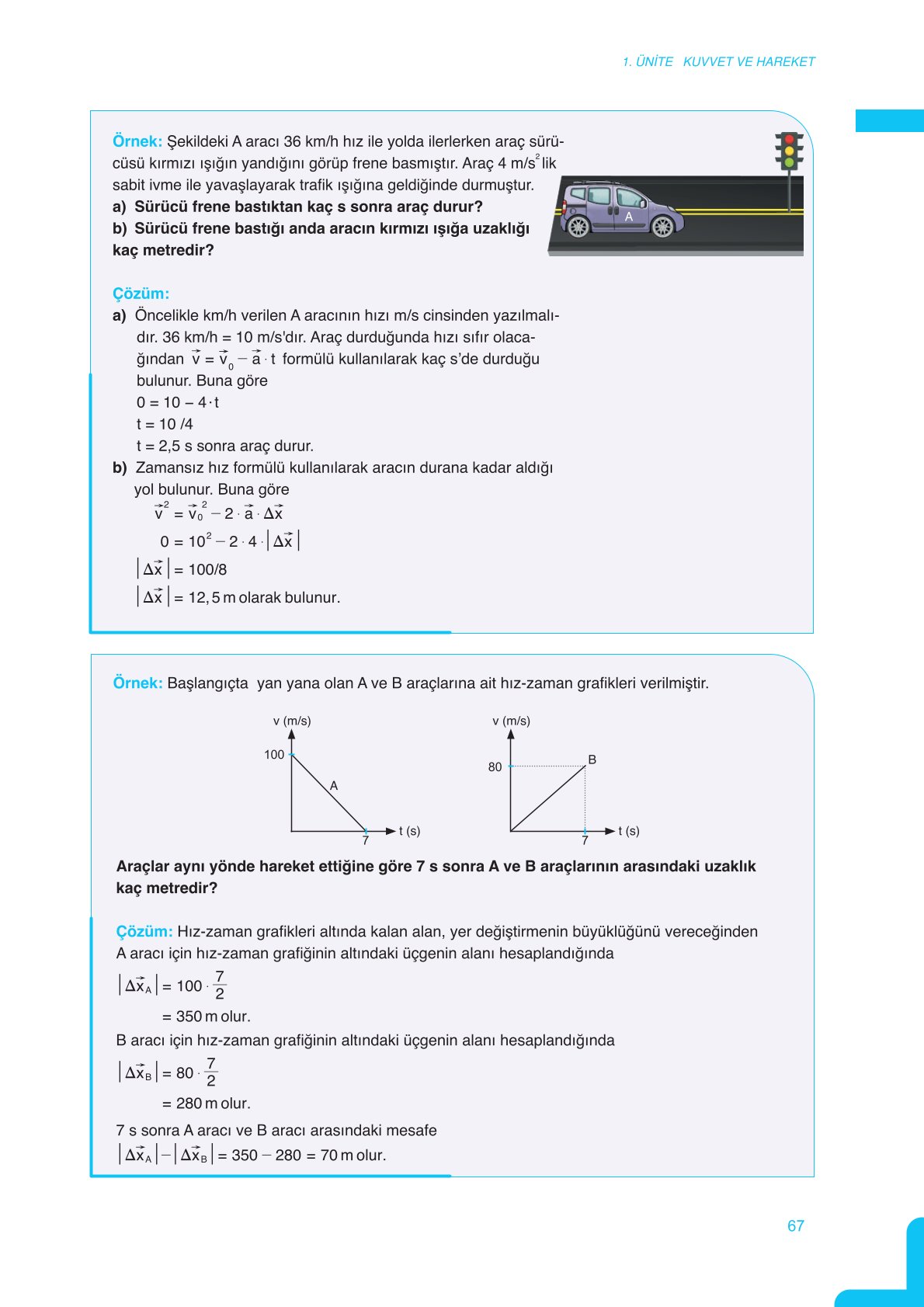 11. Sınıf Meb Yayınları Fen Lisesi Fizik Ders Kitabı Sayfa 67 Cevapları