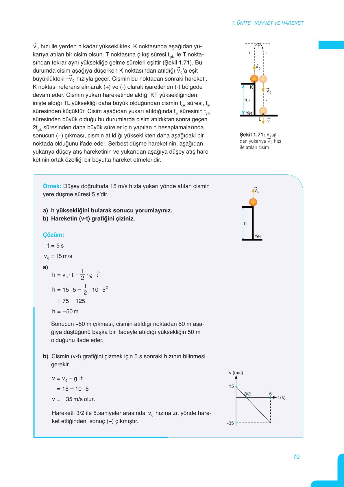11. Sınıf Meb Yayınları Fen Lisesi Fizik Ders Kitabı Sayfa 79 Cevapları