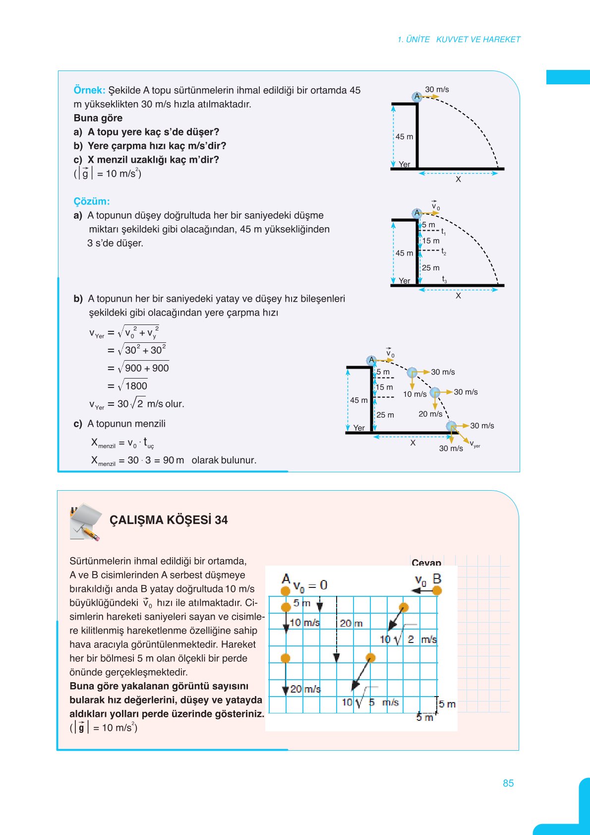 11. Sınıf Meb Yayınları Fen Lisesi Fizik Ders Kitabı Sayfa 85 Cevapları 11. Sınıf Meb Yayınları Fen Lisesi Fizik Ders Kitabı Sayfa 85 Cevapları