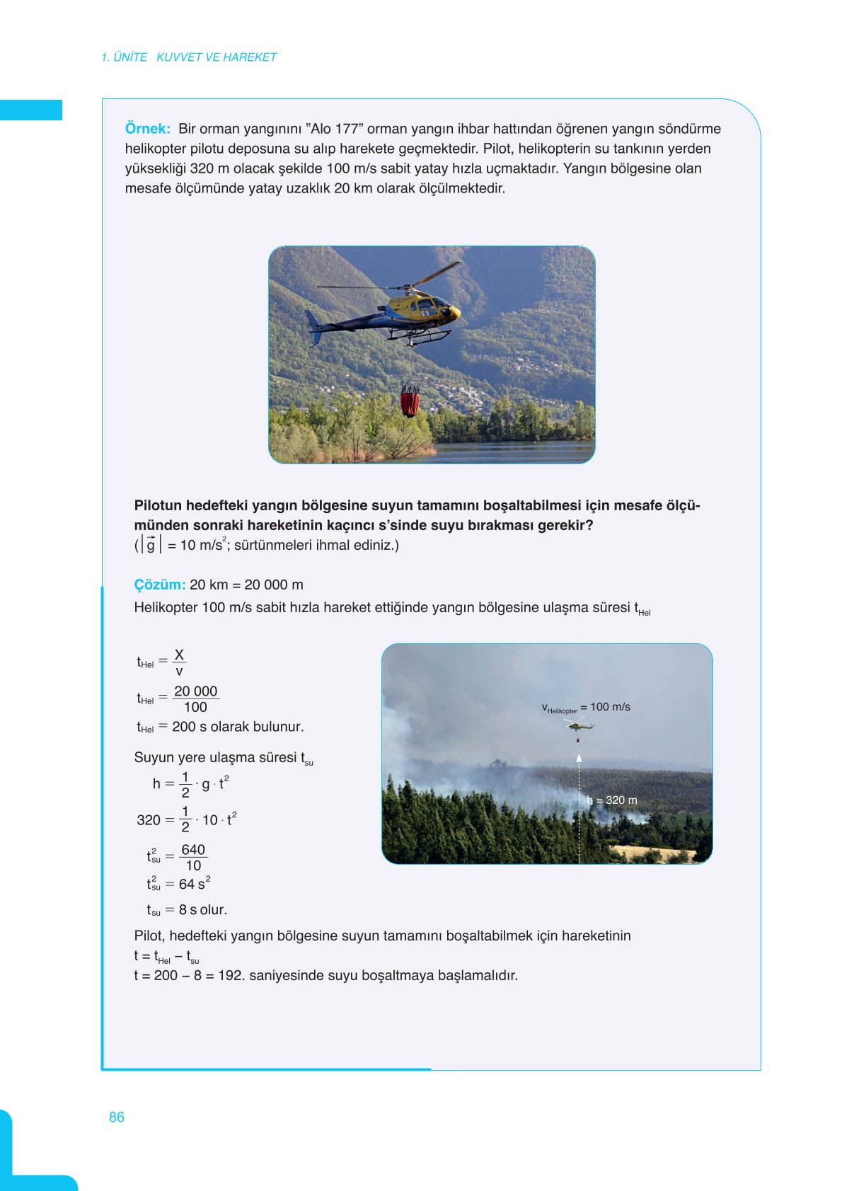 11. Sınıf Meb Yayınları Fen Lisesi Fizik Ders Kitabı Sayfa 86 Cevapları