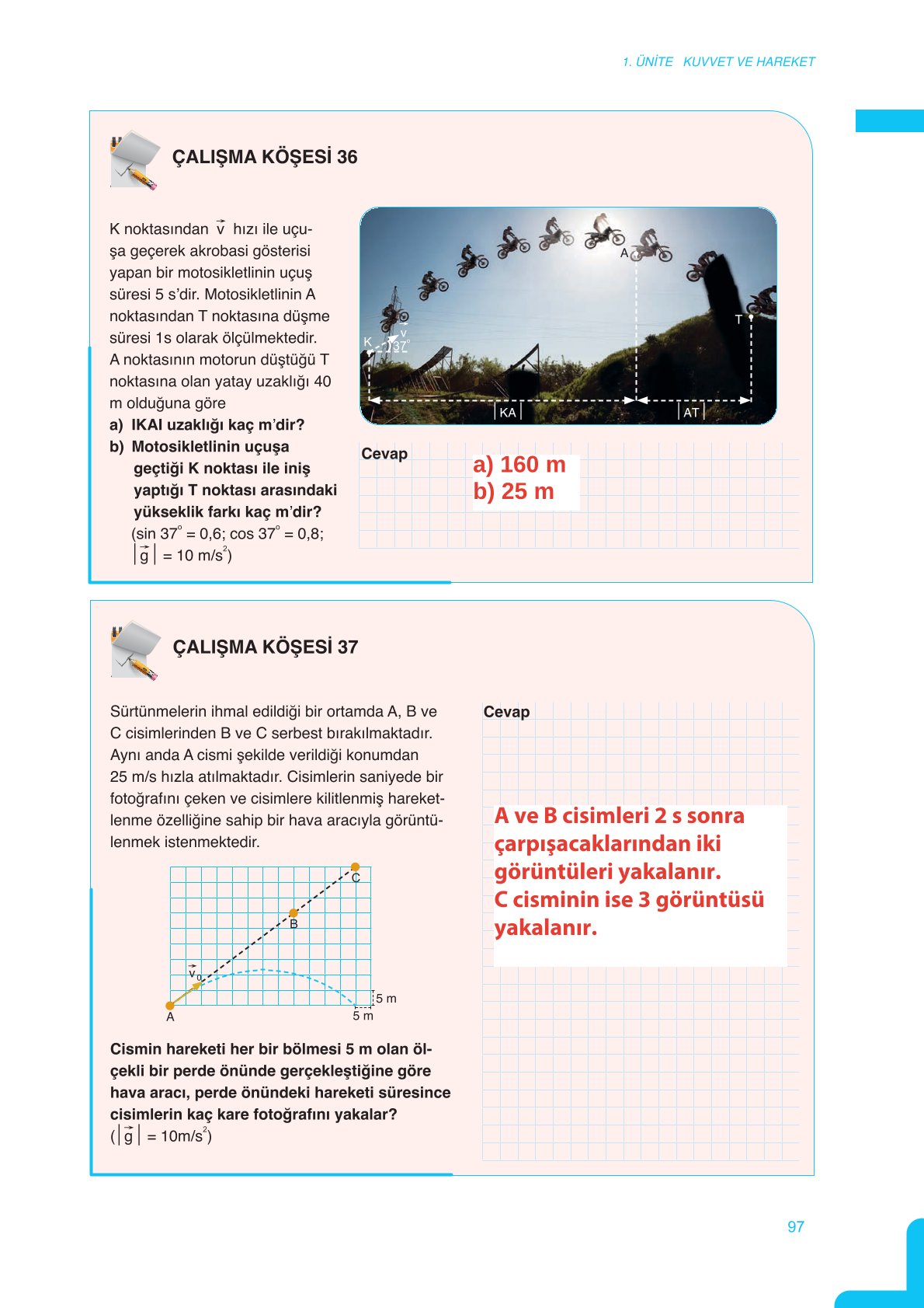 11. Sınıf Meb Yayınları Fen Lisesi Fizik Ders Kitabı Sayfa 97 Cevapları