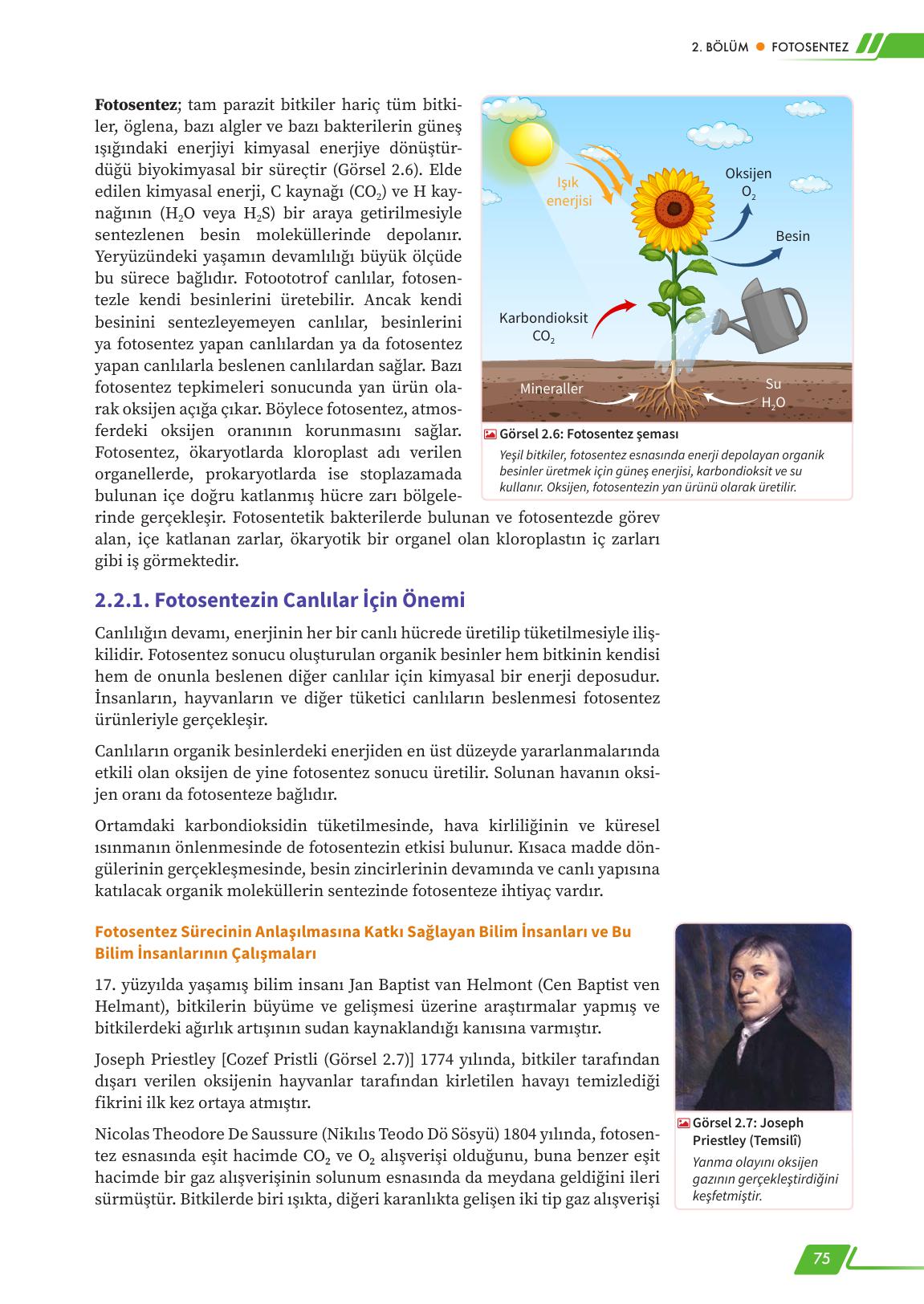 12. Sınıf Meb Yayınları Fen Lisesi Biyoloji Ders Kitabı Sayfa 75 Cevapları 12. Sınıf Meb Yayınları Fen Lisesi Biyoloji Ders Kitabı Sayfa 75 Cevapları