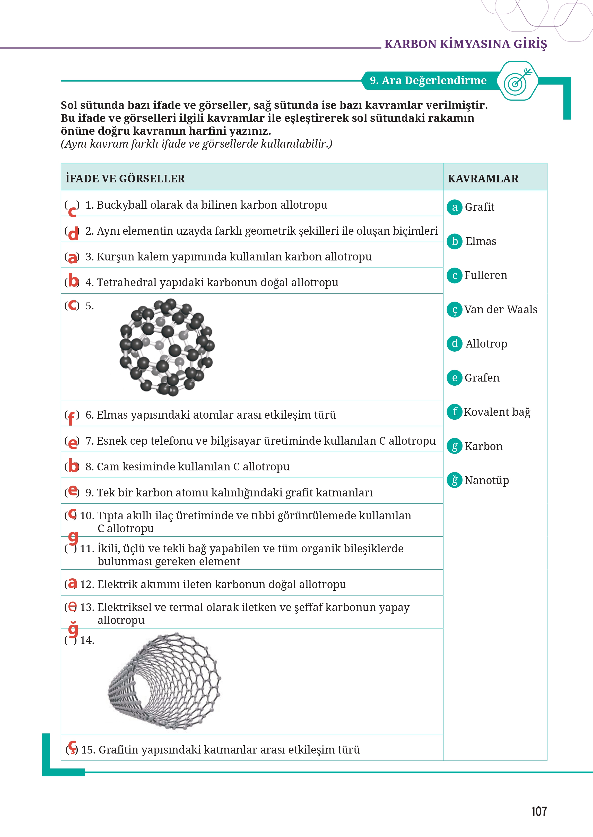 12. Sınıf Meb Yayınları Fen Lisesi Kimya Ders Kitabı Sayfa 107 Cevapları 12. Sınıf Meb Yayınları Fen Lisesi Kimya Ders Kitabı Sayfa 107 Cevapları