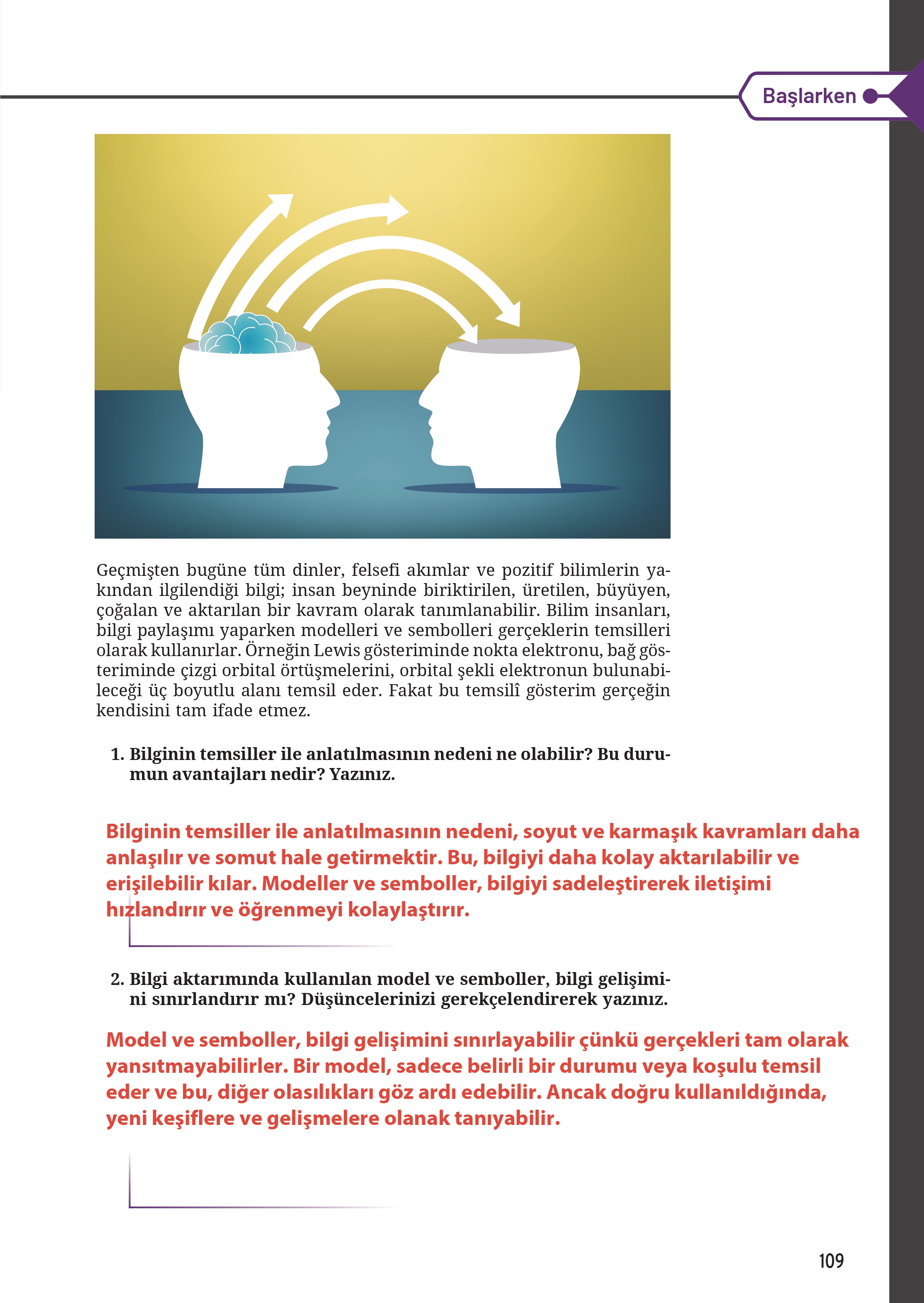 12. Sınıf Meb Yayınları Fen Lisesi Kimya Ders Kitabı Sayfa 109 Cevapları