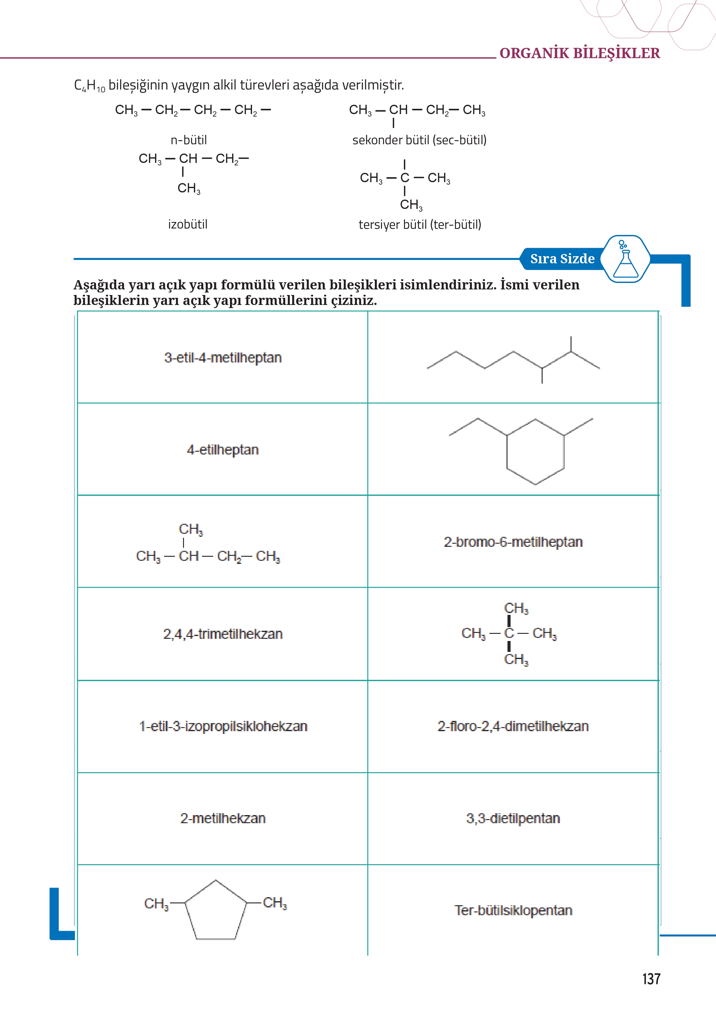 12. Sınıf Meb Yayınları Fen Lisesi Kimya Ders Kitabı Sayfa 137 Cevapları