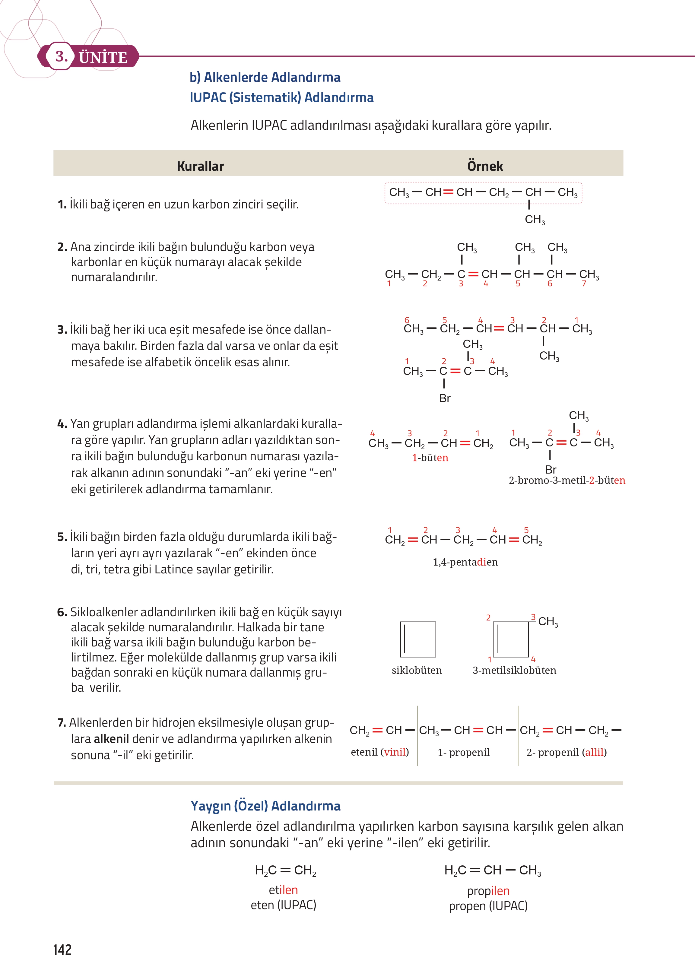 12. Sınıf Meb Yayınları Fen Lisesi Kimya Ders Kitabı Sayfa 142 Cevapları
