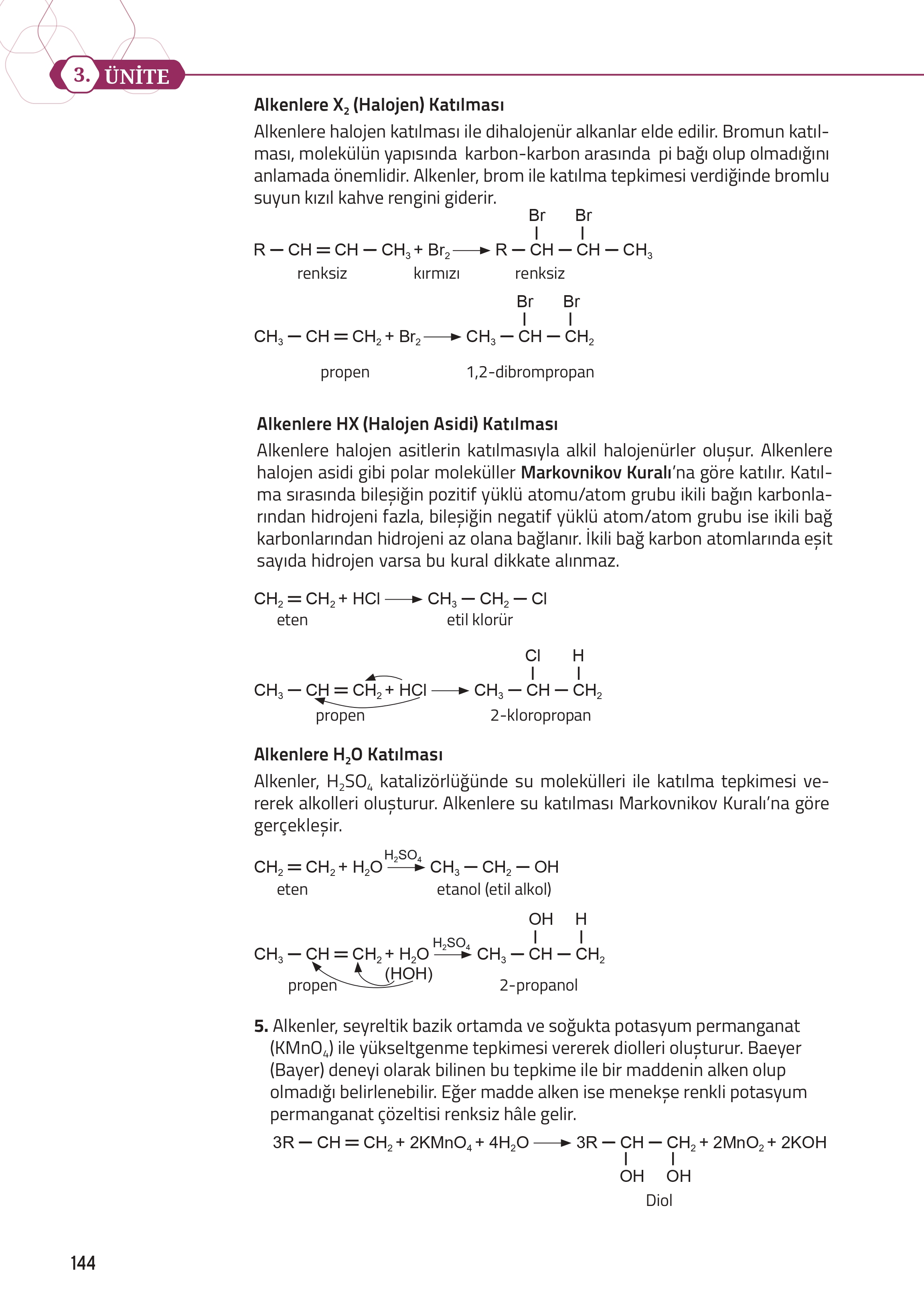 12. Sınıf Meb Yayınları Fen Lisesi Kimya Ders Kitabı Sayfa 144 Cevapları